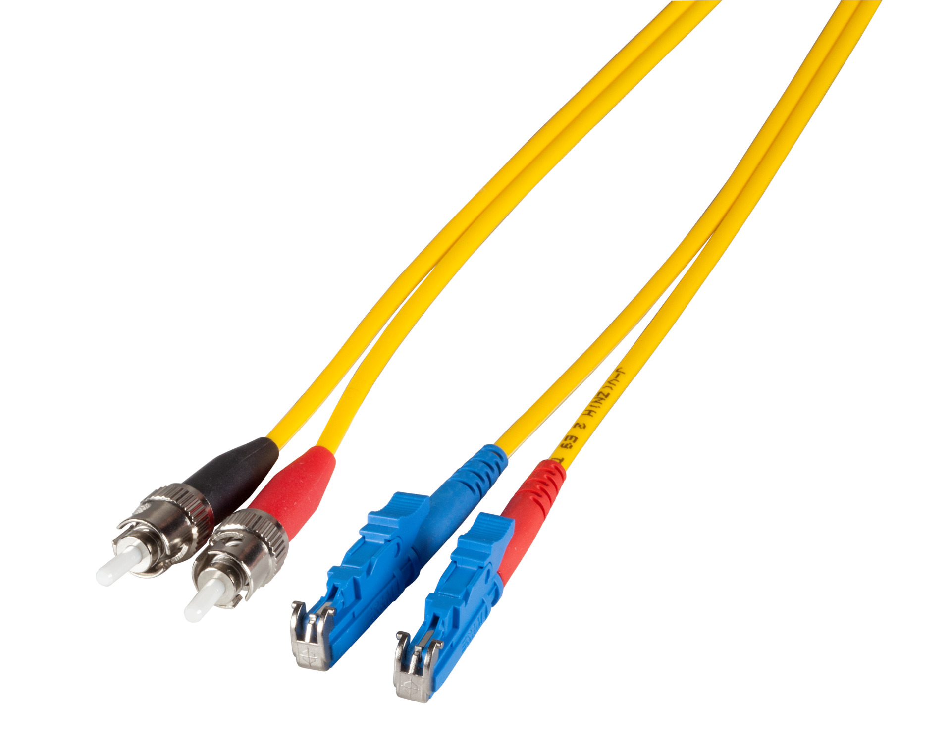 Duplex Patchcable E2000®-ST OS2 0,5m LSZH 3mm yellow