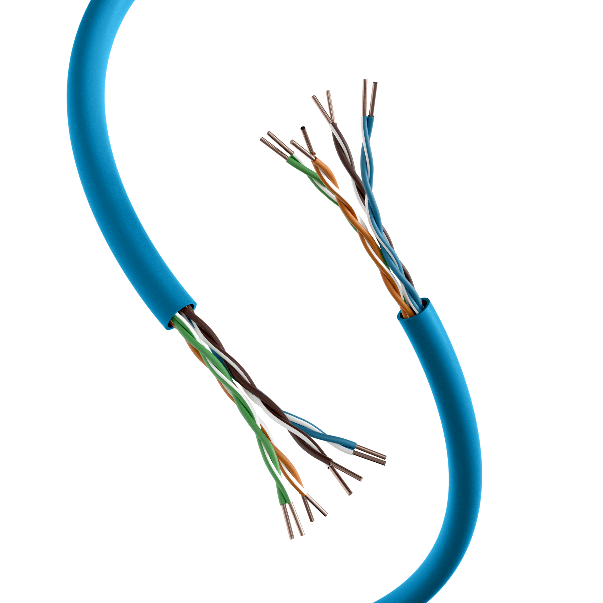 INFRALAN® Cat.6A 500 AWG23 U/UTP 4P CPR, B2ca, RAL5015 blue 500m