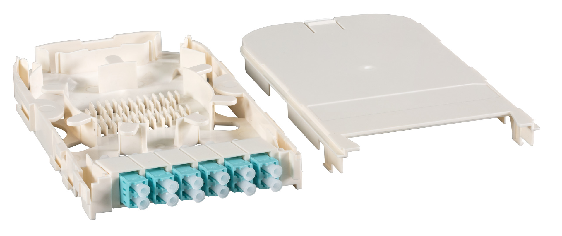 FTTH Module for FTTH-BGT, 12 Port LC with OM3 ceramic adapter