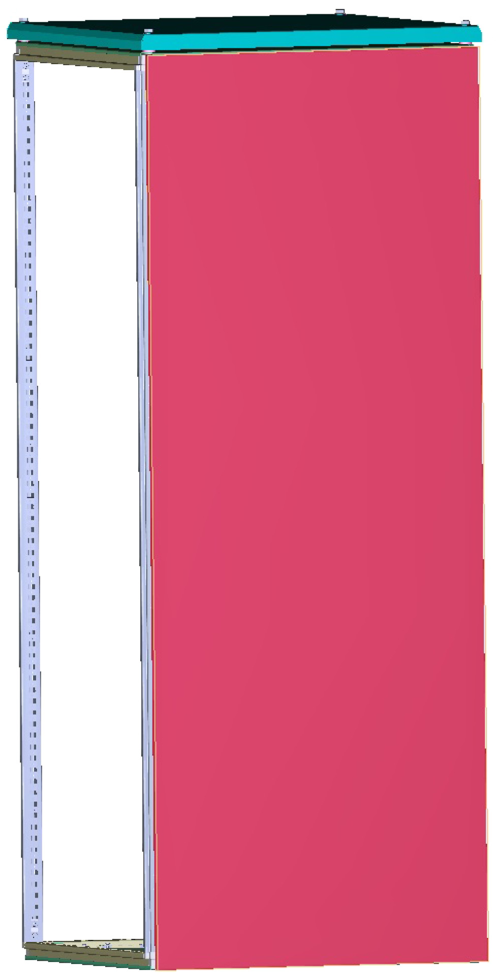 ESV wall 47HE type E, 1200 mm, RAL9005, Side Wall, fastening on both sides