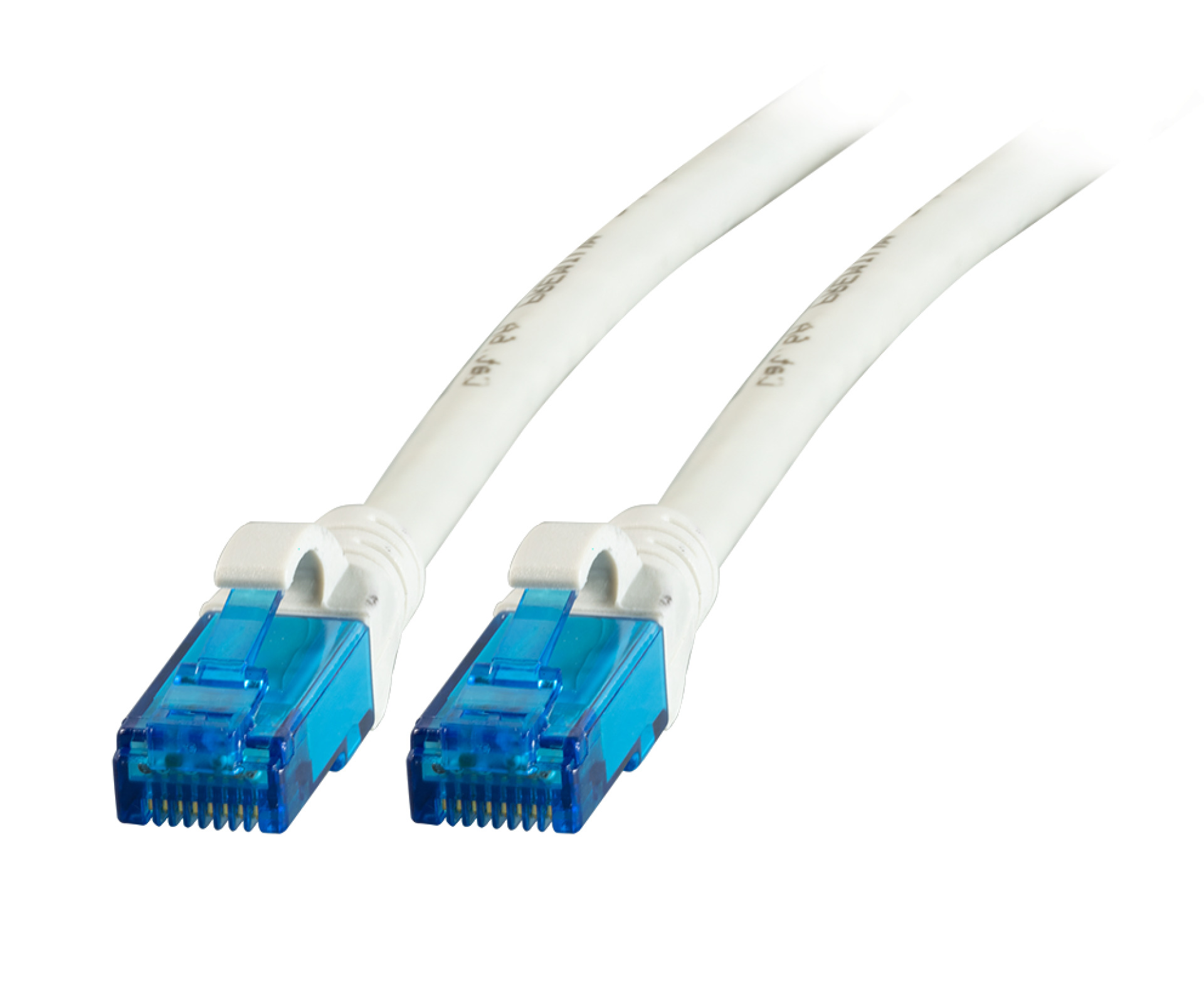 RJ45 Patch cable U/UTP, Cat.6A, LSZH, Premium, 500MHz, 0,15m, white