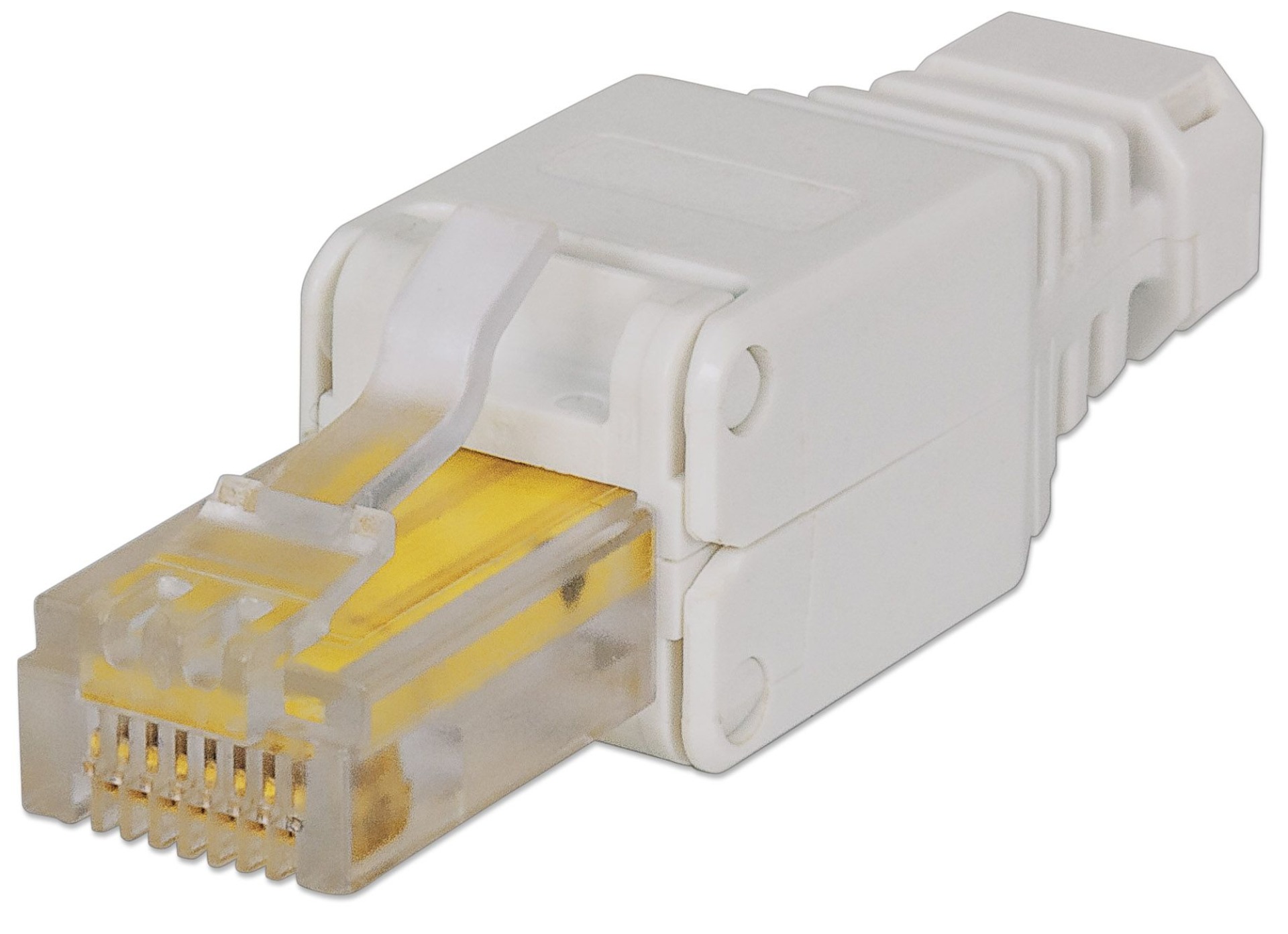 RJ45 connector Cat.6 unshielded, tool-free field assembly