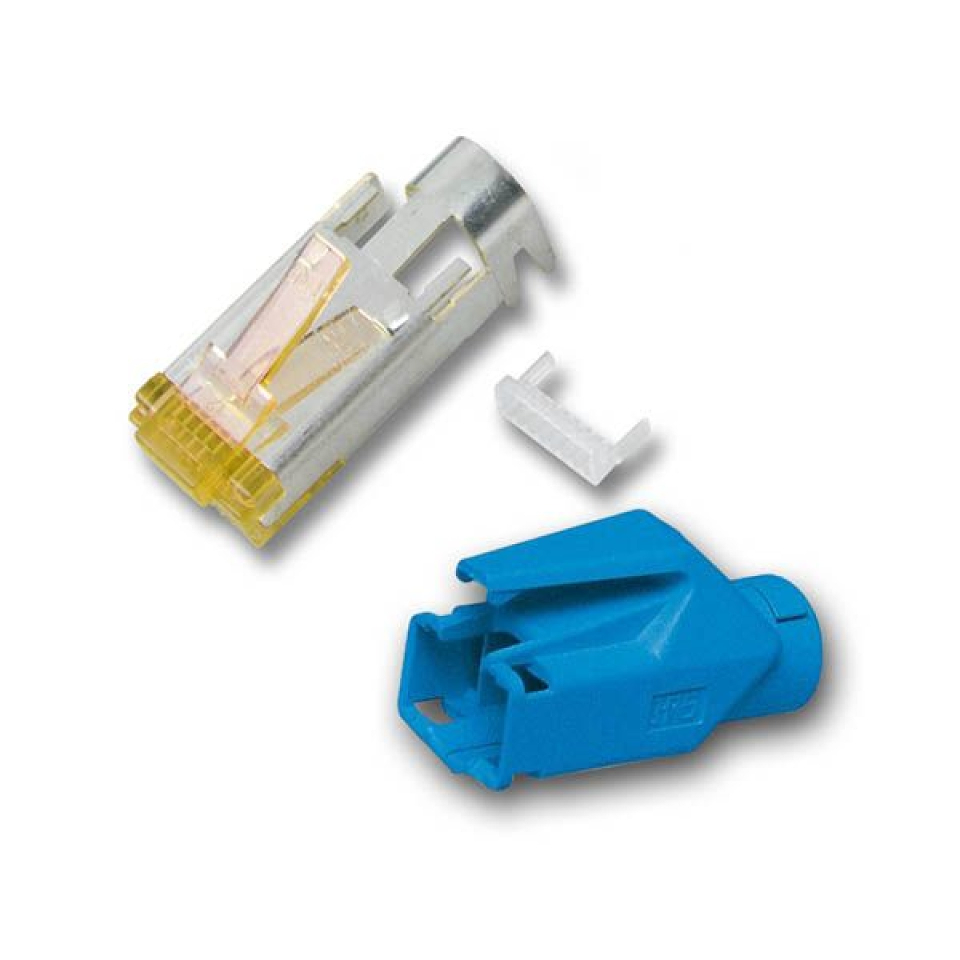 RJ45-Hirose Connector TM31 blue ,100 pcs., 3 Elements, Cat.6A