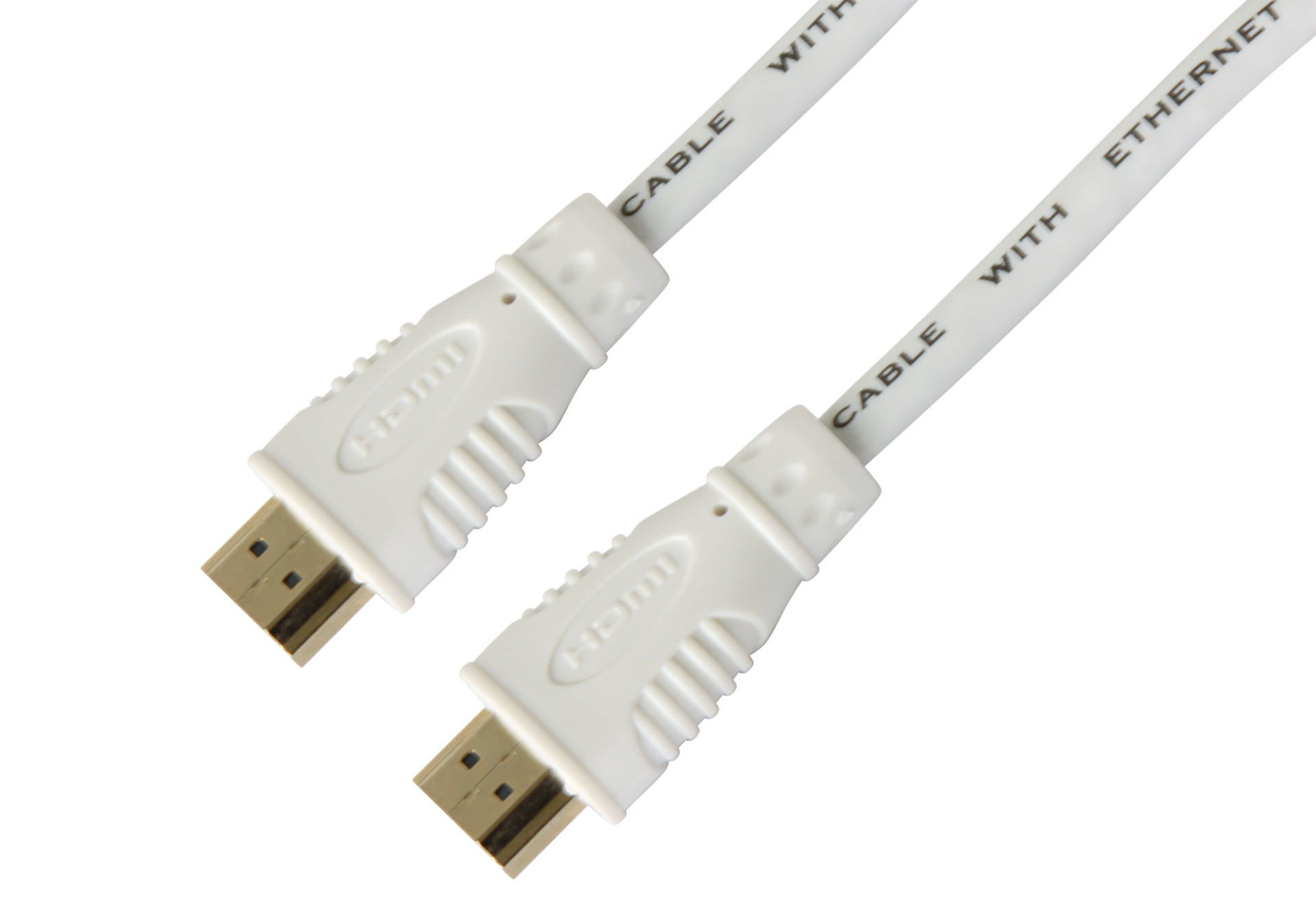 High Speed HDMI Cable with Ethernet, white, 1.5m
