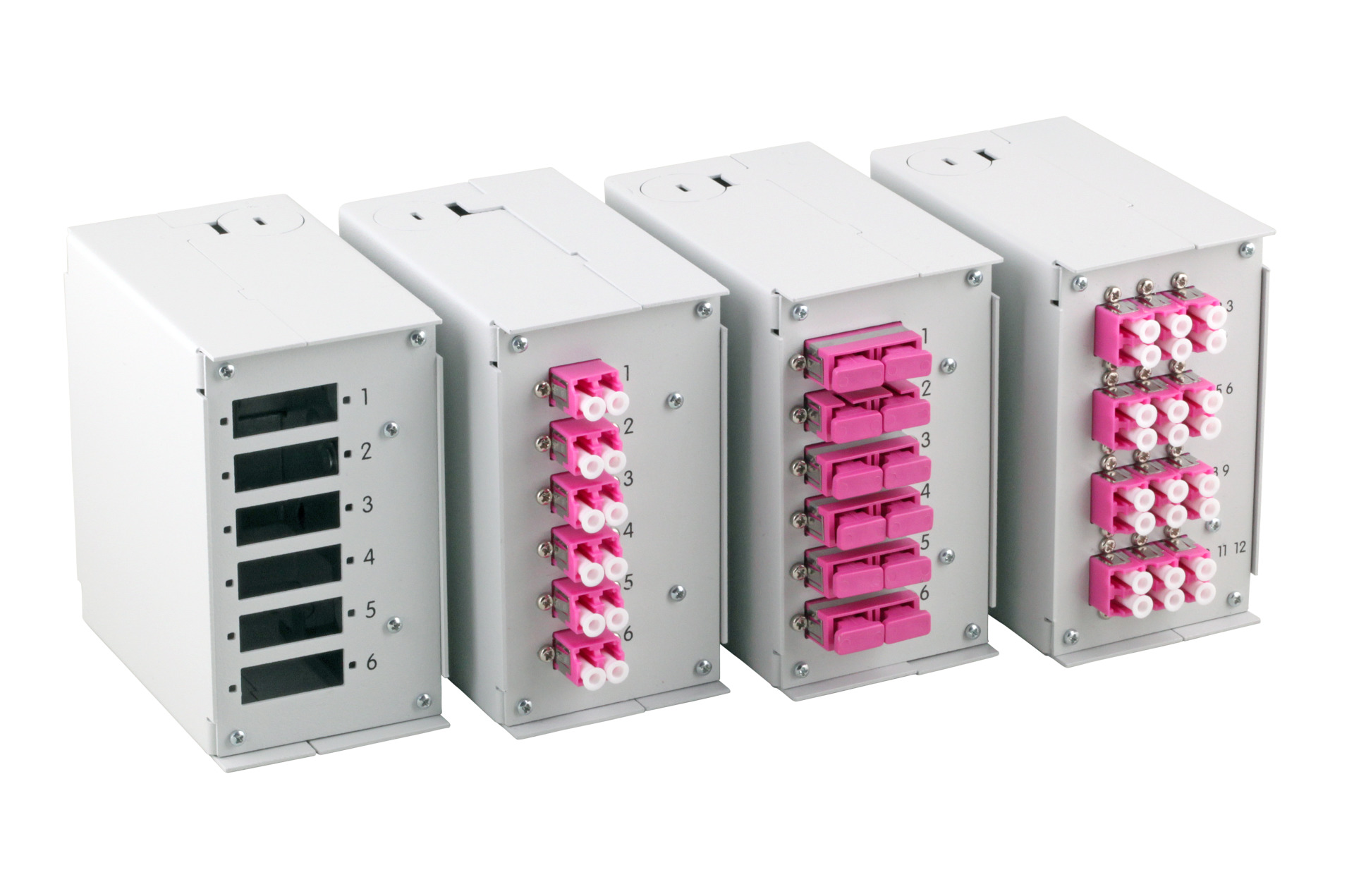 Front plate for 6 x SC-S, LC-D, E2000® with 2.8mm mounting holes