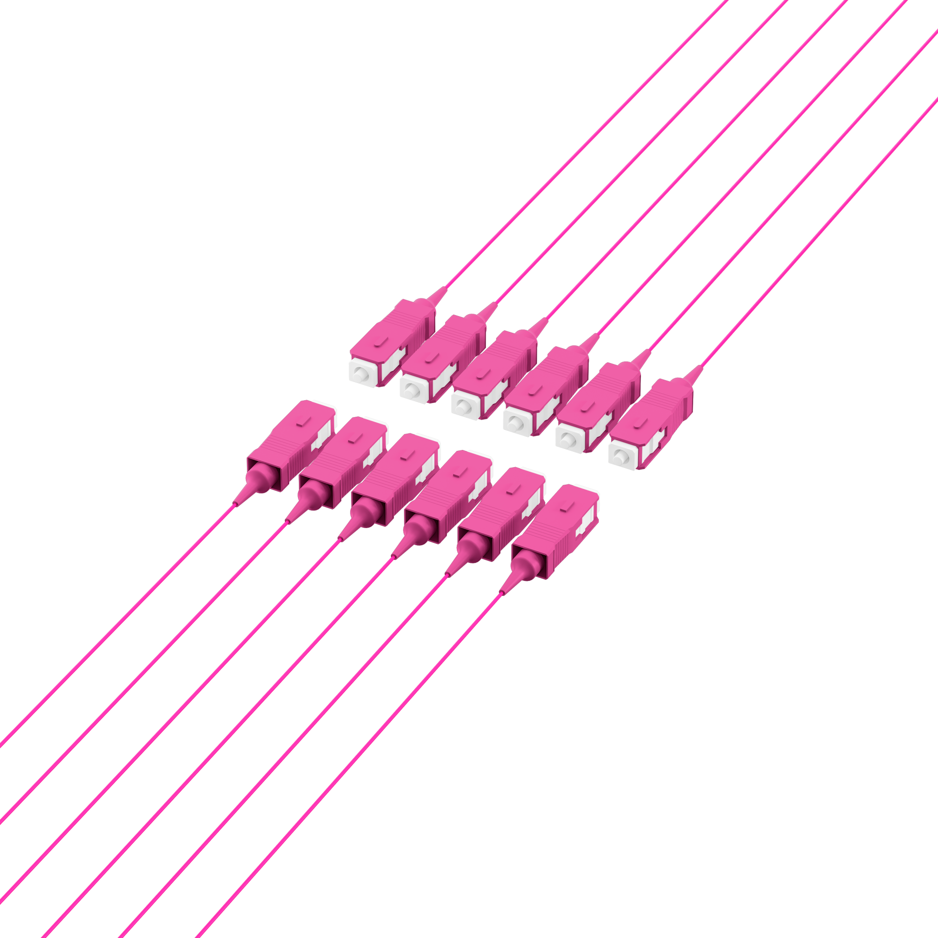 Fiber Pigtail SC OM4 -Heather violet 2m - 1 piece