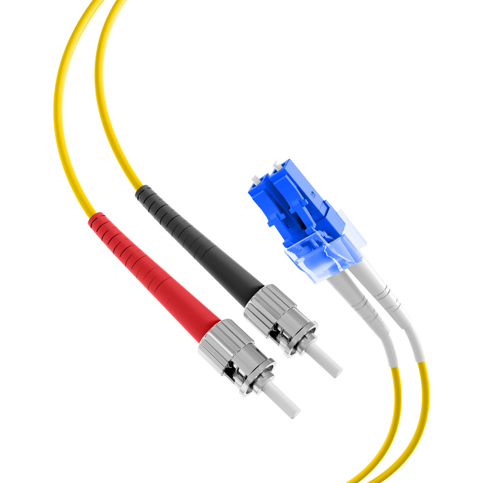 Duplex Patchcable LC-ST OS2 G652D 10m LSZH 2mm yellow