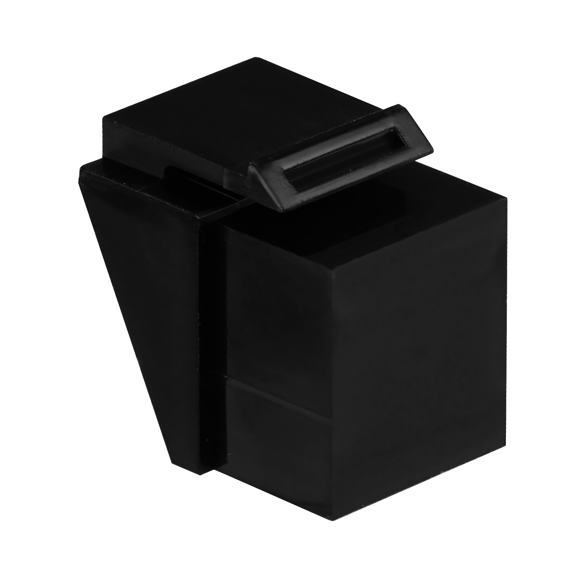 Blind insert RJ45 black RAL9011, for Keystone eruptions, PU 100
