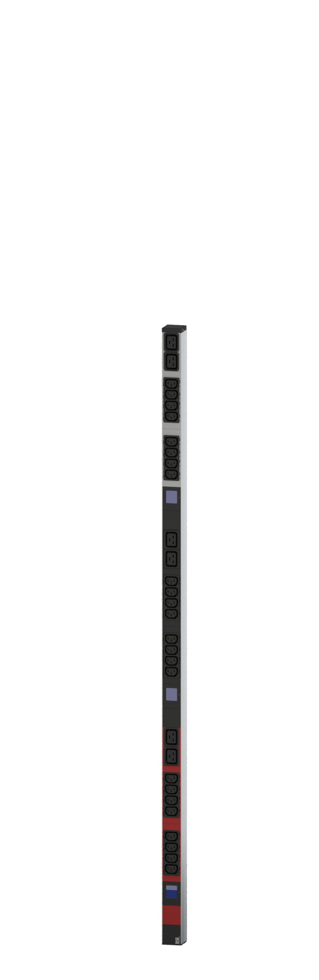PDU Vertical BN500 24xC13 6xC19 400V 16A with Power Measuring (Display)