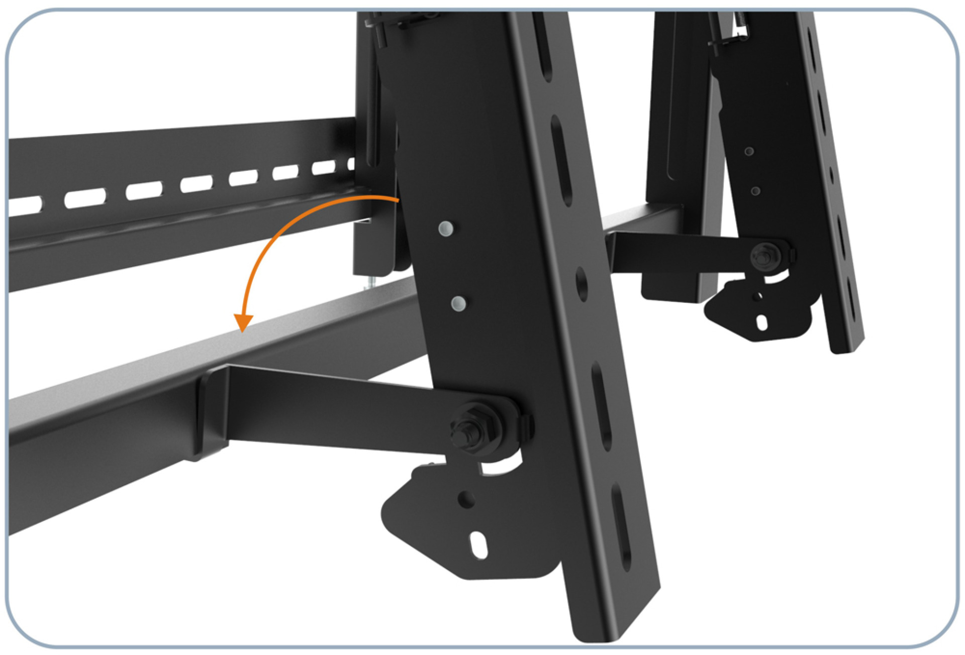 Wall support for 1 LCD TV LED 45"-70", wall distance: 76mm, black