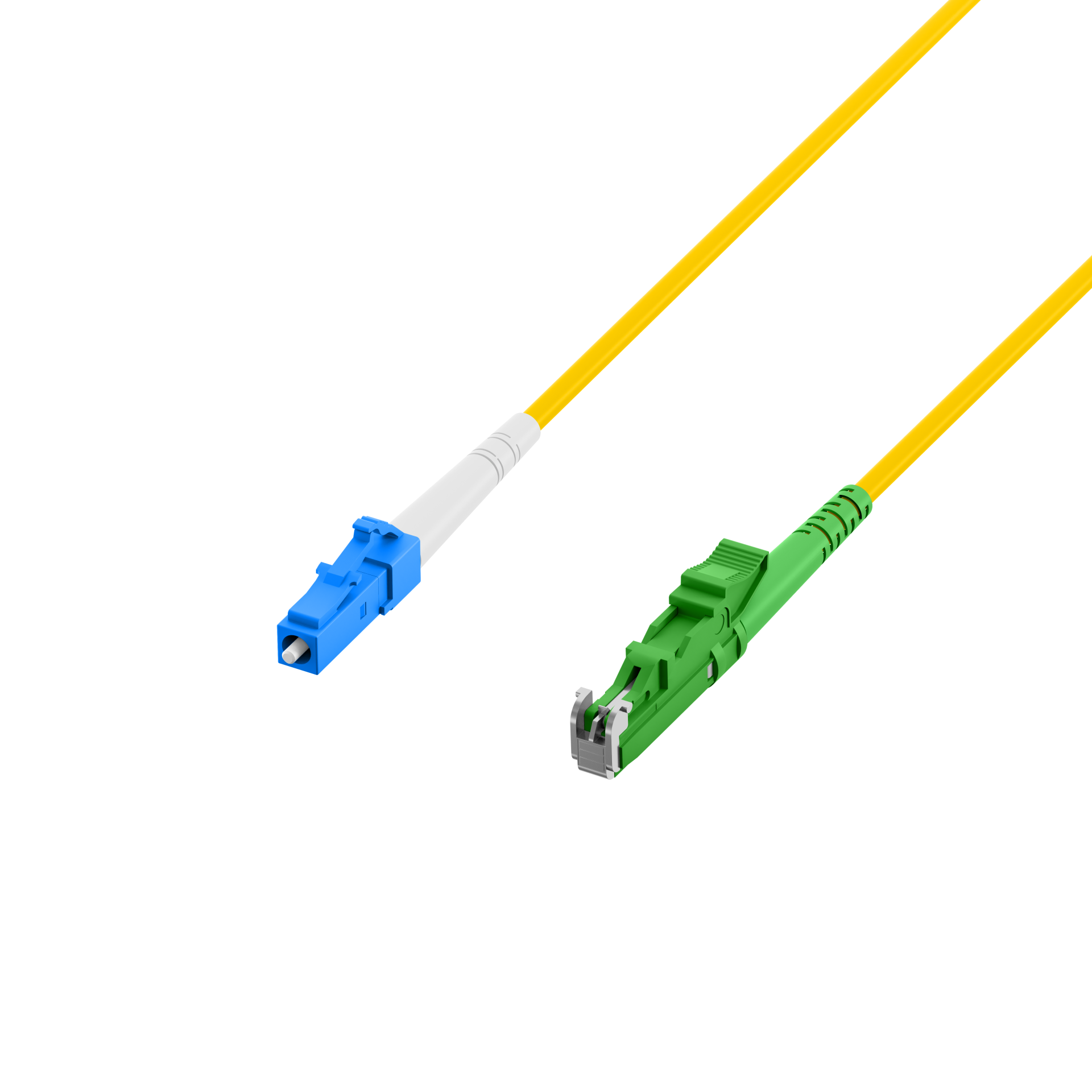 Simplex patch cable E2000/APC-LC OS2 G657A1 15m LSZH 3mm yellow
