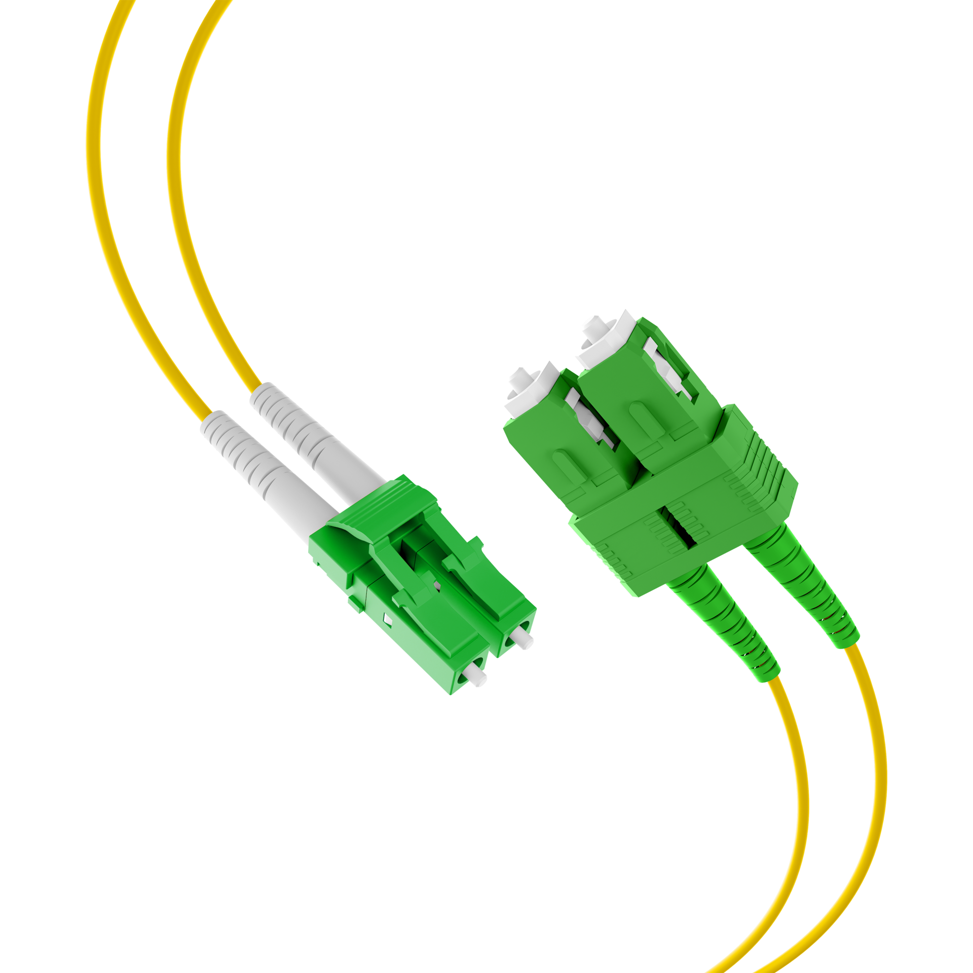 Duplex Patchcable LC/APC-SC/APC OS2 G652D 30m LSZH 2mm yellow