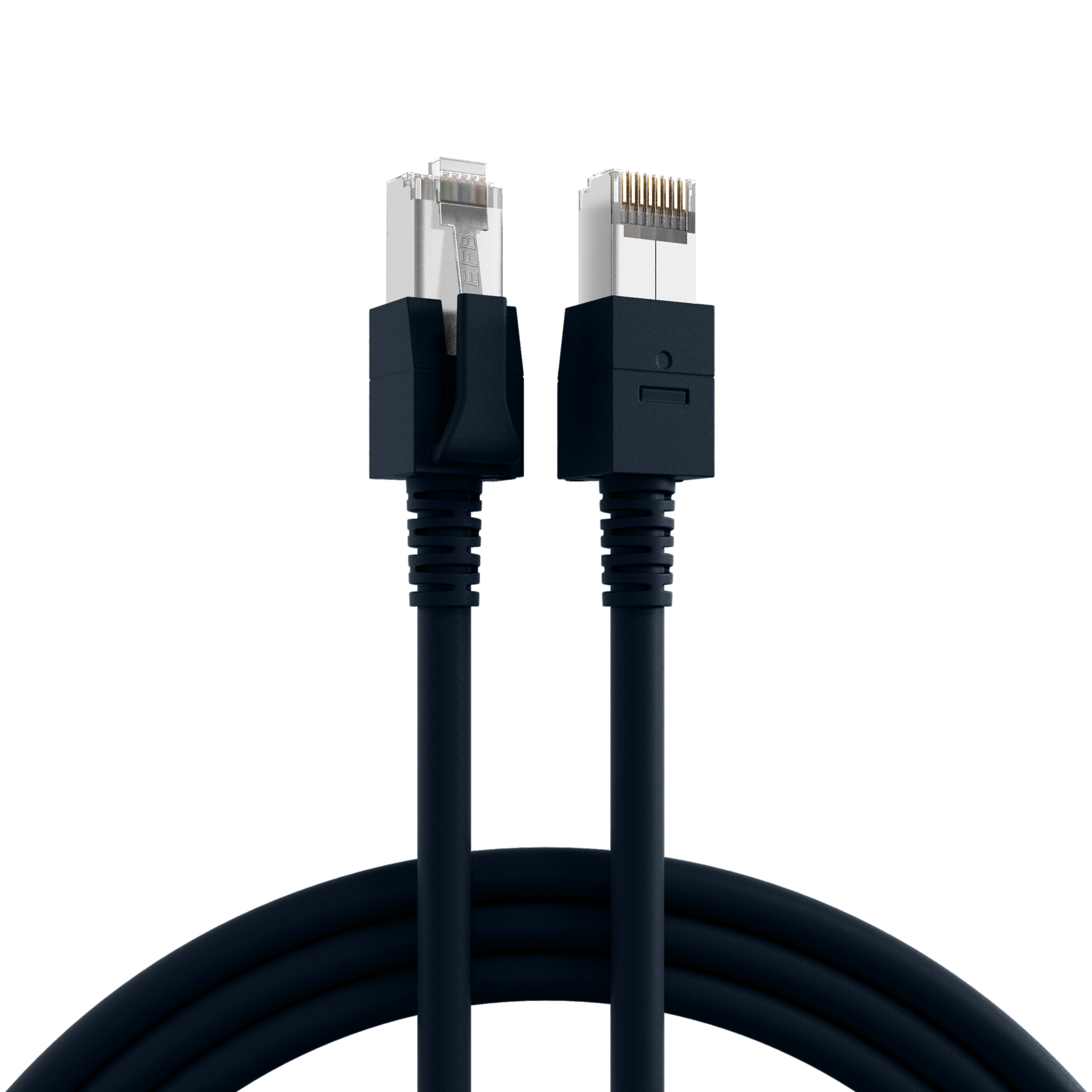 RJ45 Patch Cord Cat.6A S/FTP FRNC VC LED black