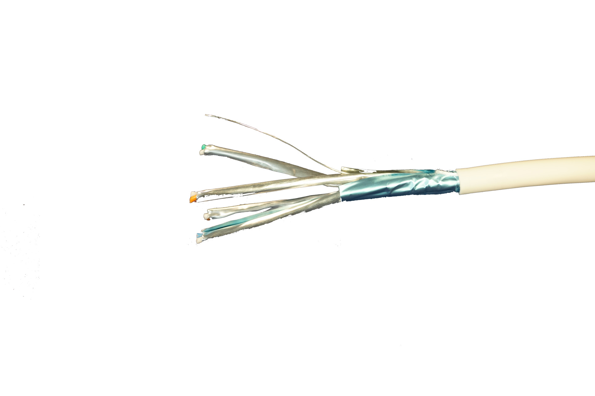 CABLE CAT.6A F/FTP (4X2XAWG23)  LSZH white, 500 Mtr Drum
