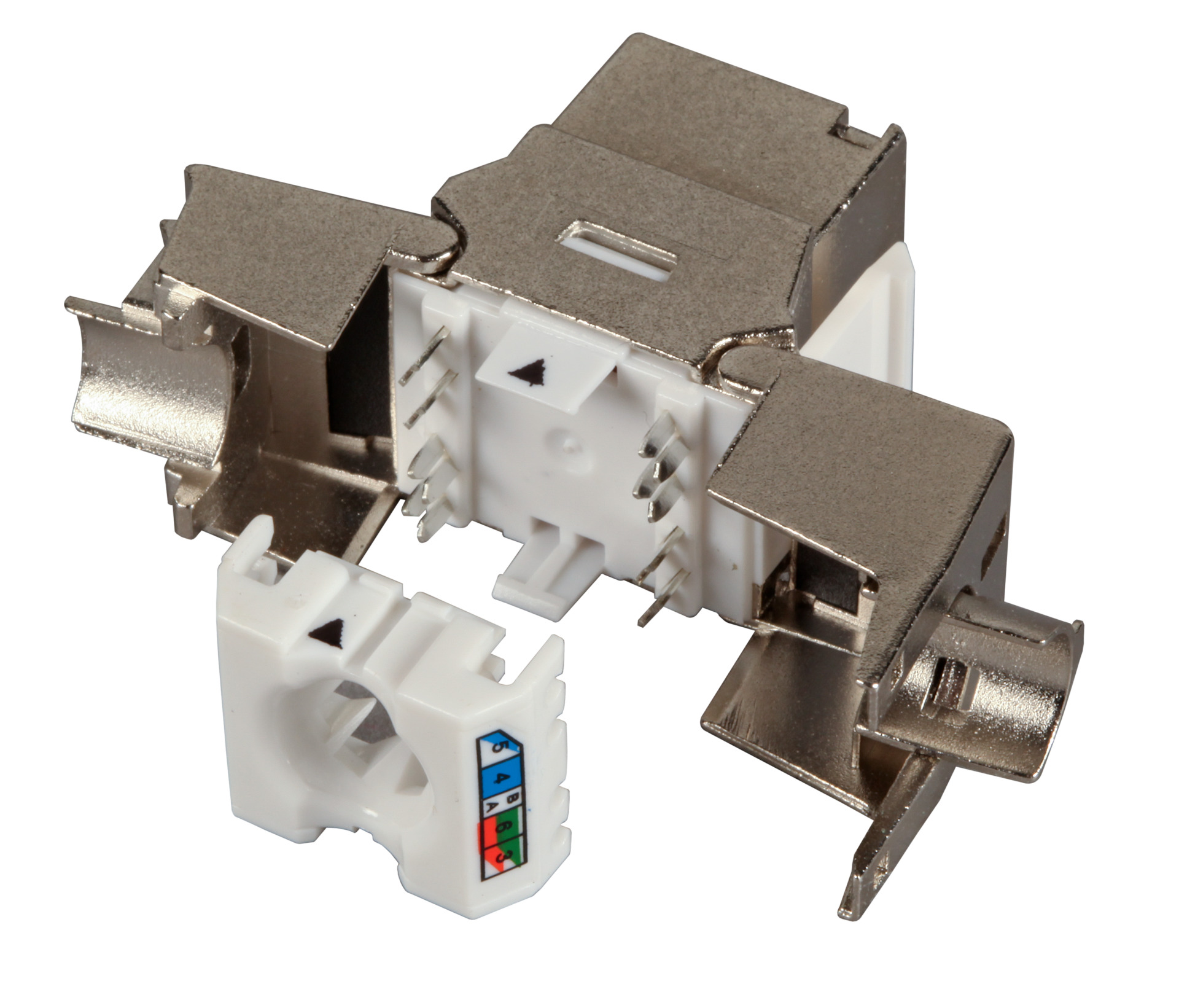 RJ45 Keystone STP, Cat.6A, 500MHz, component certified