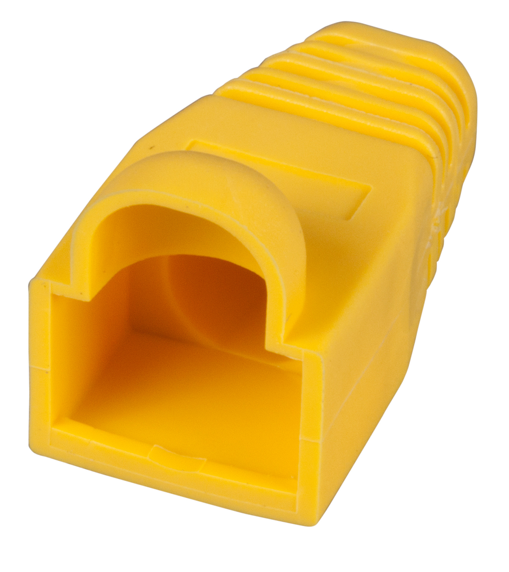 Anti-Kink Sleeve RJ45 Yellow, with Latch Protection, 100 Pcs.