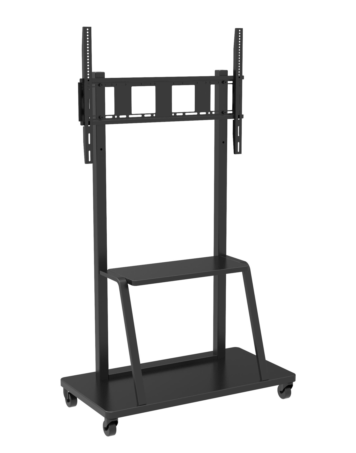 Trolley floor support for LCD LED TV 55-100", with shelf