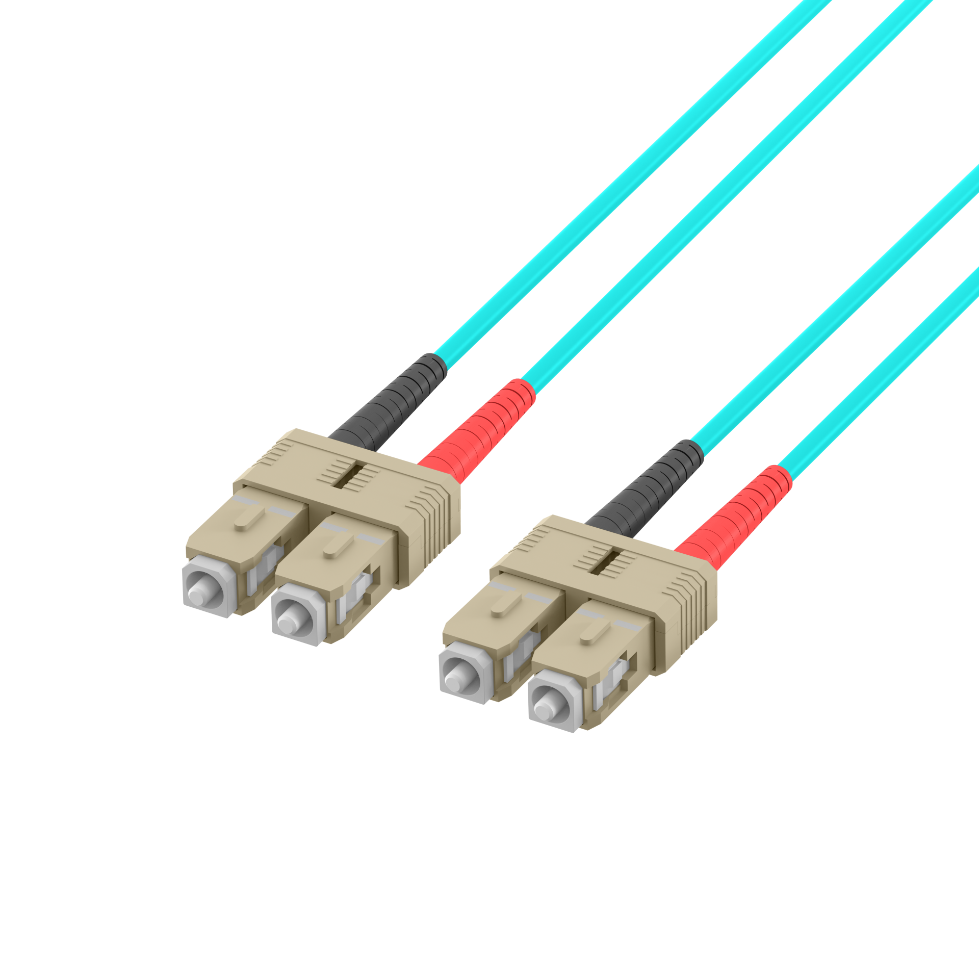 Duplex Patchcable SC-SC OM3 3m LSZH 3mm aqua