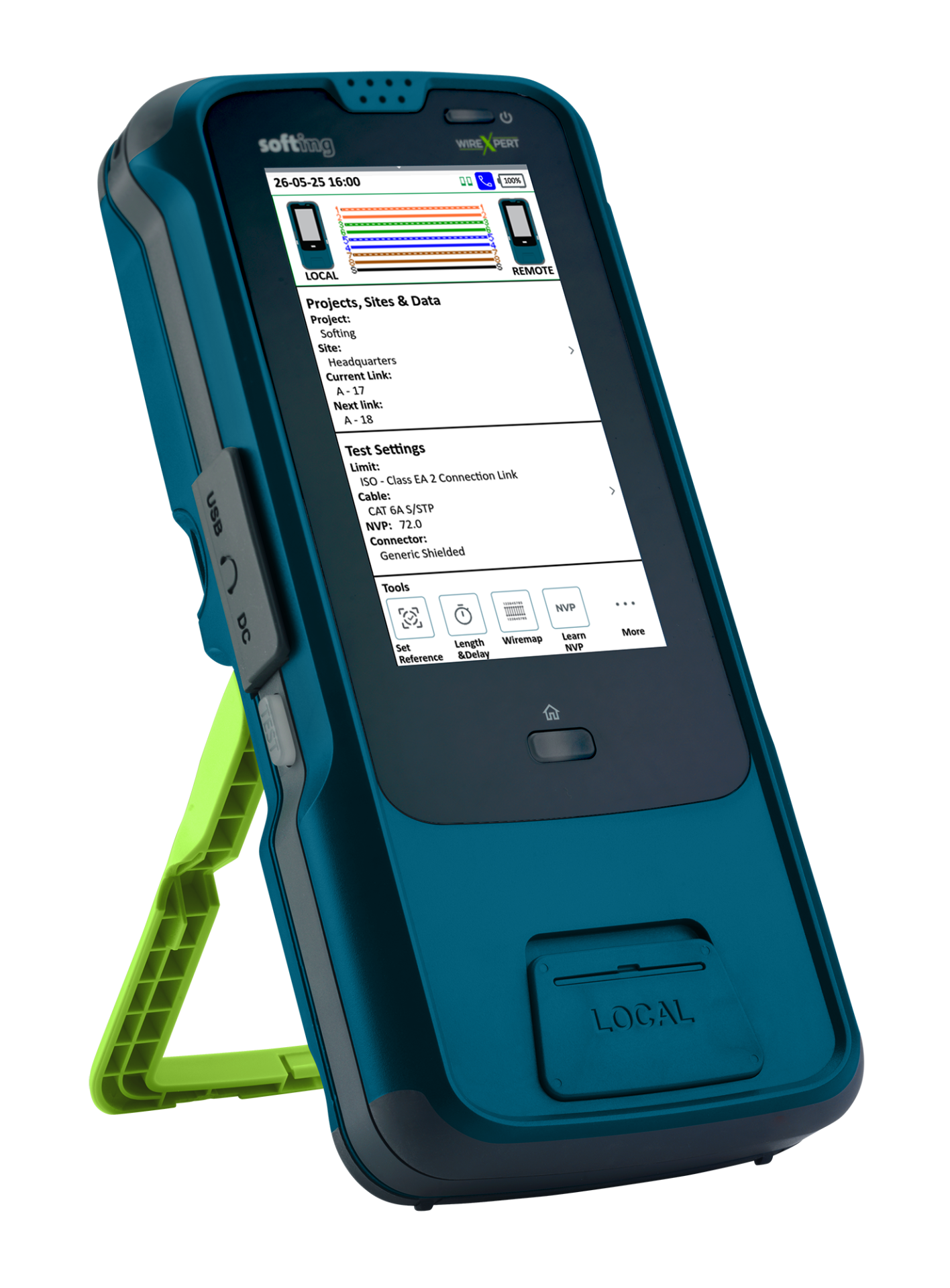 WireXpert MP C6A LAN Copper Cable Certifier, Class D to F, 600 MHz