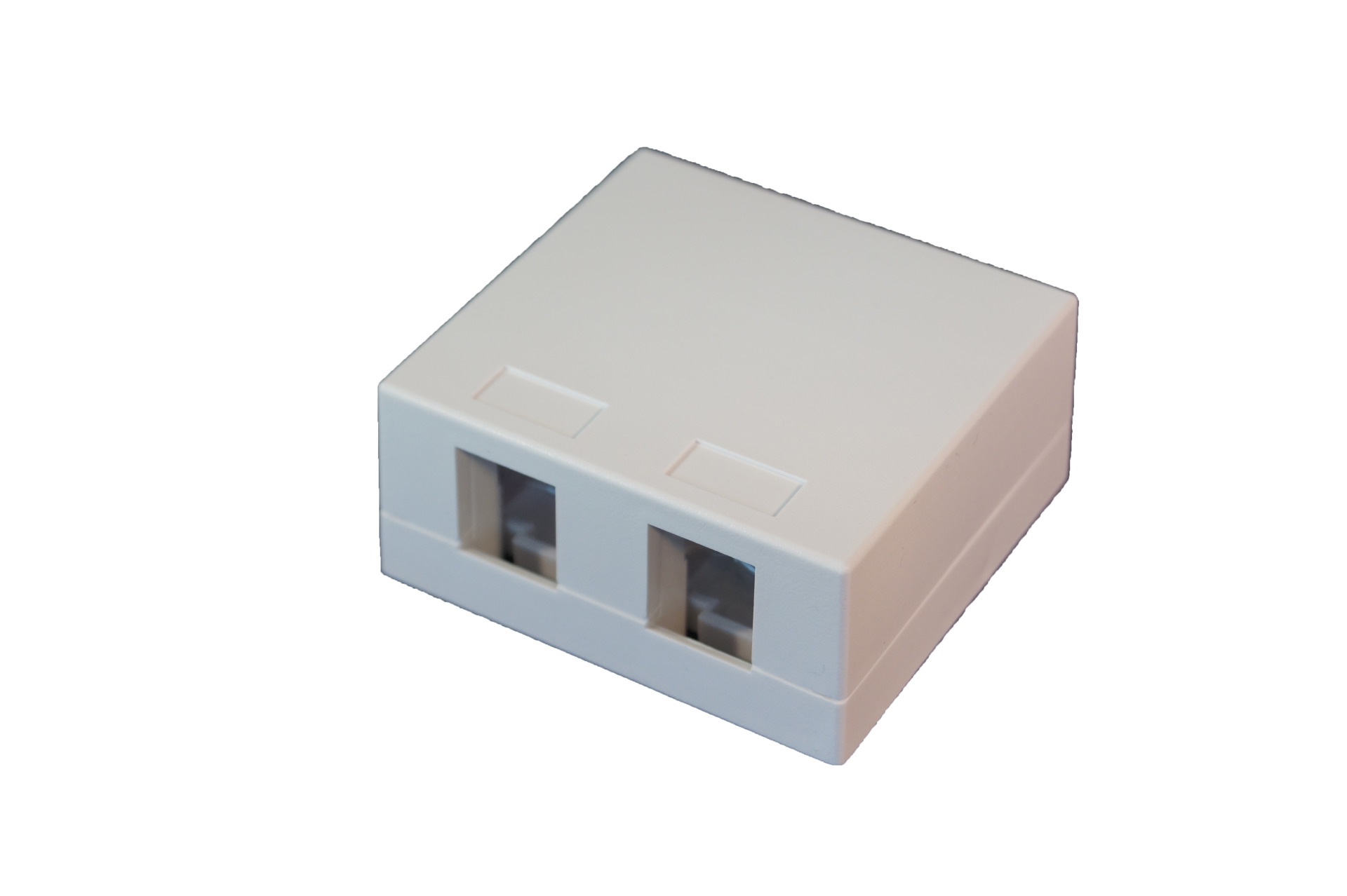 Data outlet Office Box for 2 x RJ45 Keystone; White RAL9010