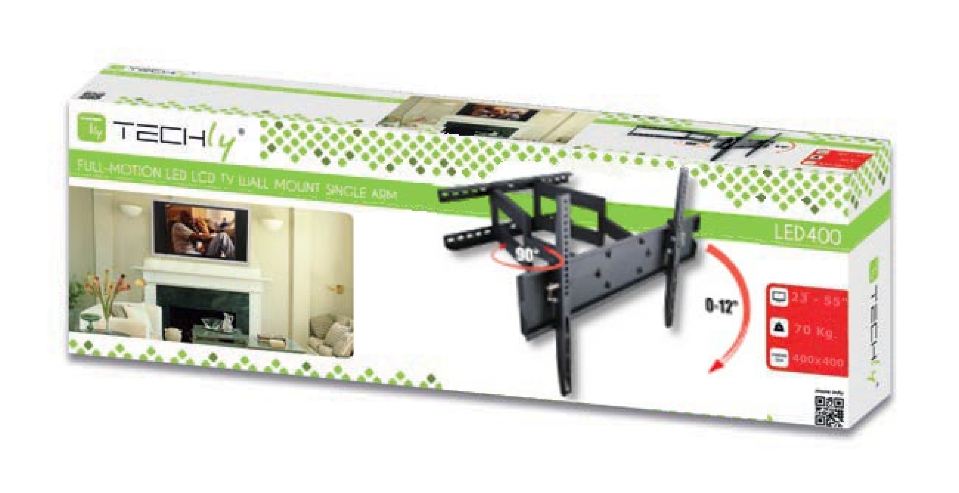 Wall bracket for LCD TV LED 23" - 55" Full Motion Dual Arm black