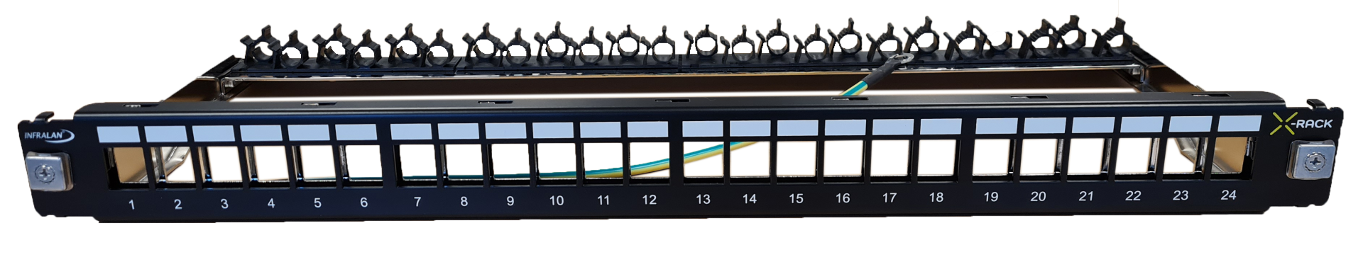 InfraLan Patchpanel Fast-lock 24 port Keystone 1U