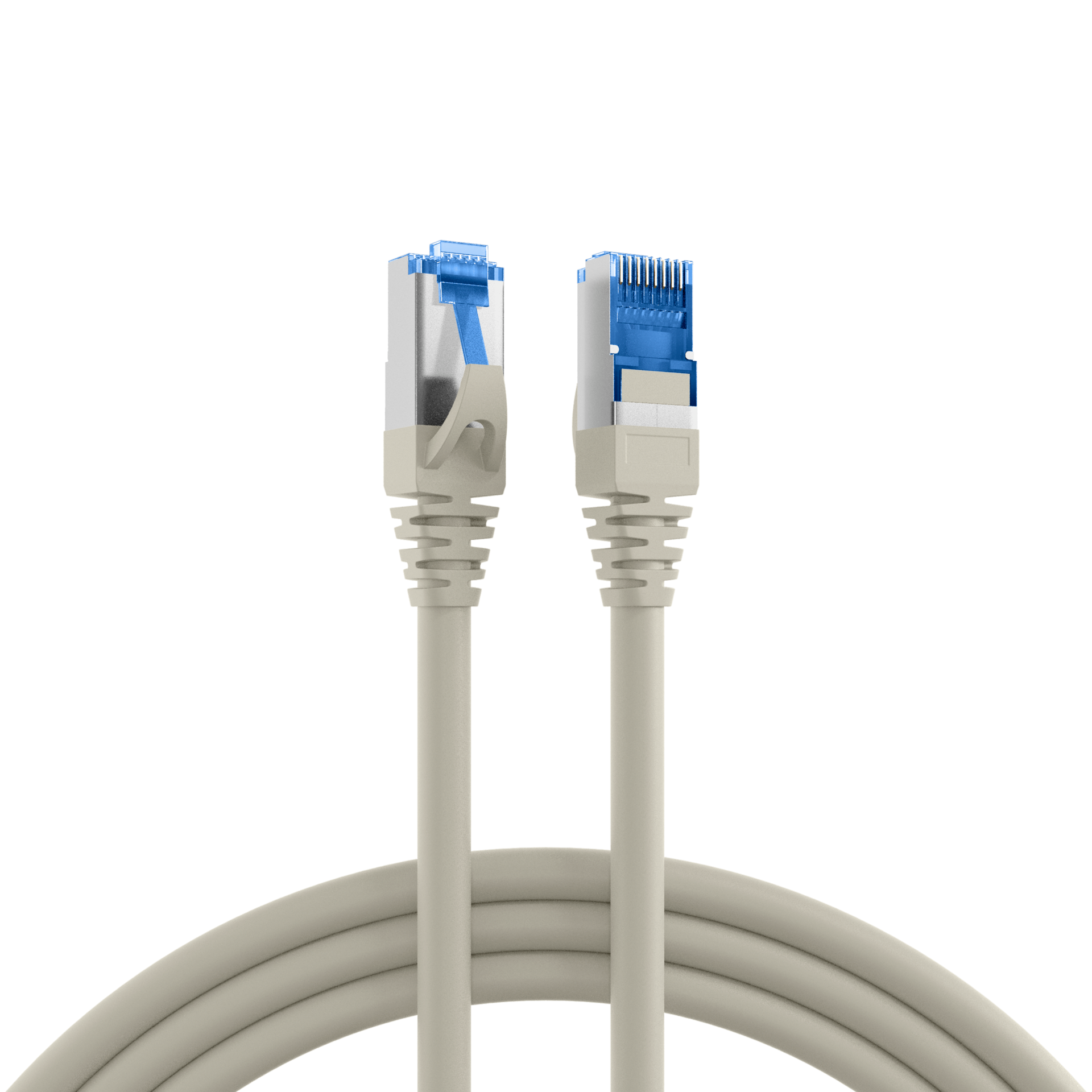 RJ45 Patch Cord Cat.6A S/FTP PVCUL grey 30m