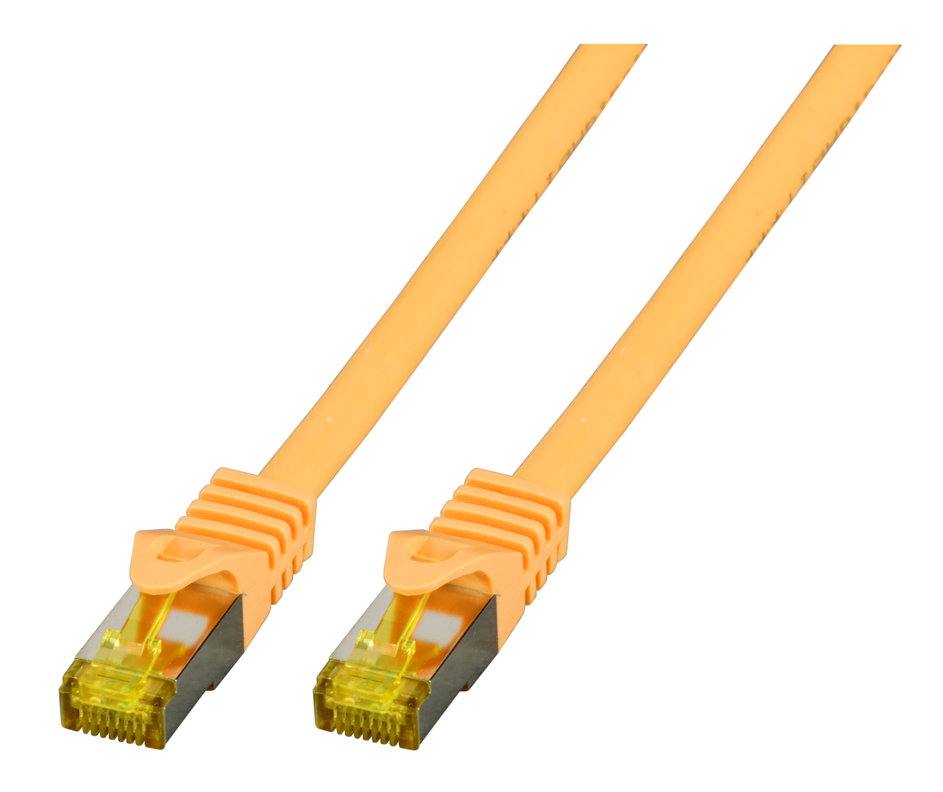 RJ45 Patch cable S/FTP, Cat.6A, LSZH, Cat.7 Raw cable, 1m, yellow