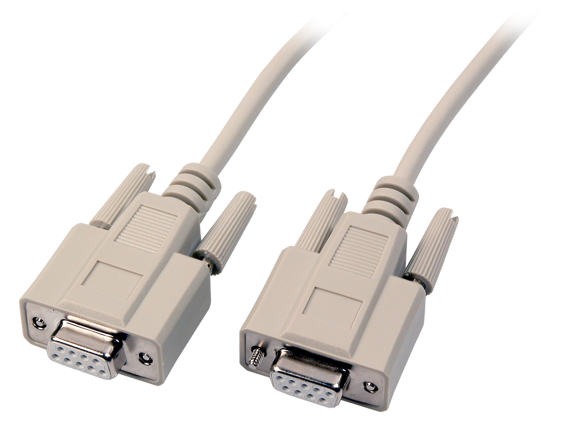 Datacable serial 1:1, 2x DSub 9, F-F, 2,0m, beige