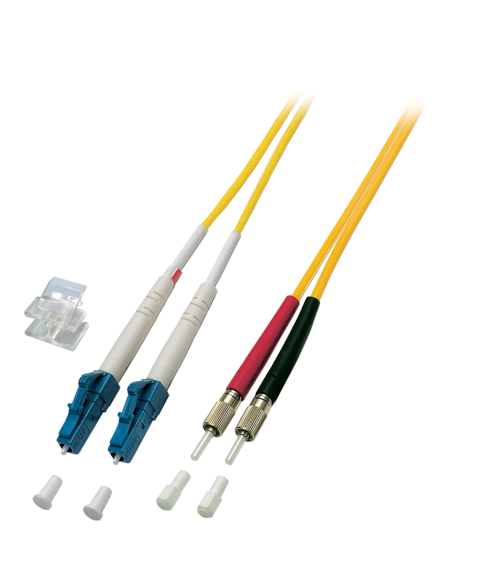 Duplex Jumper LC-DIN 9/125µ, OS2, LSZH, yellow, 2.0mm, 0.5m