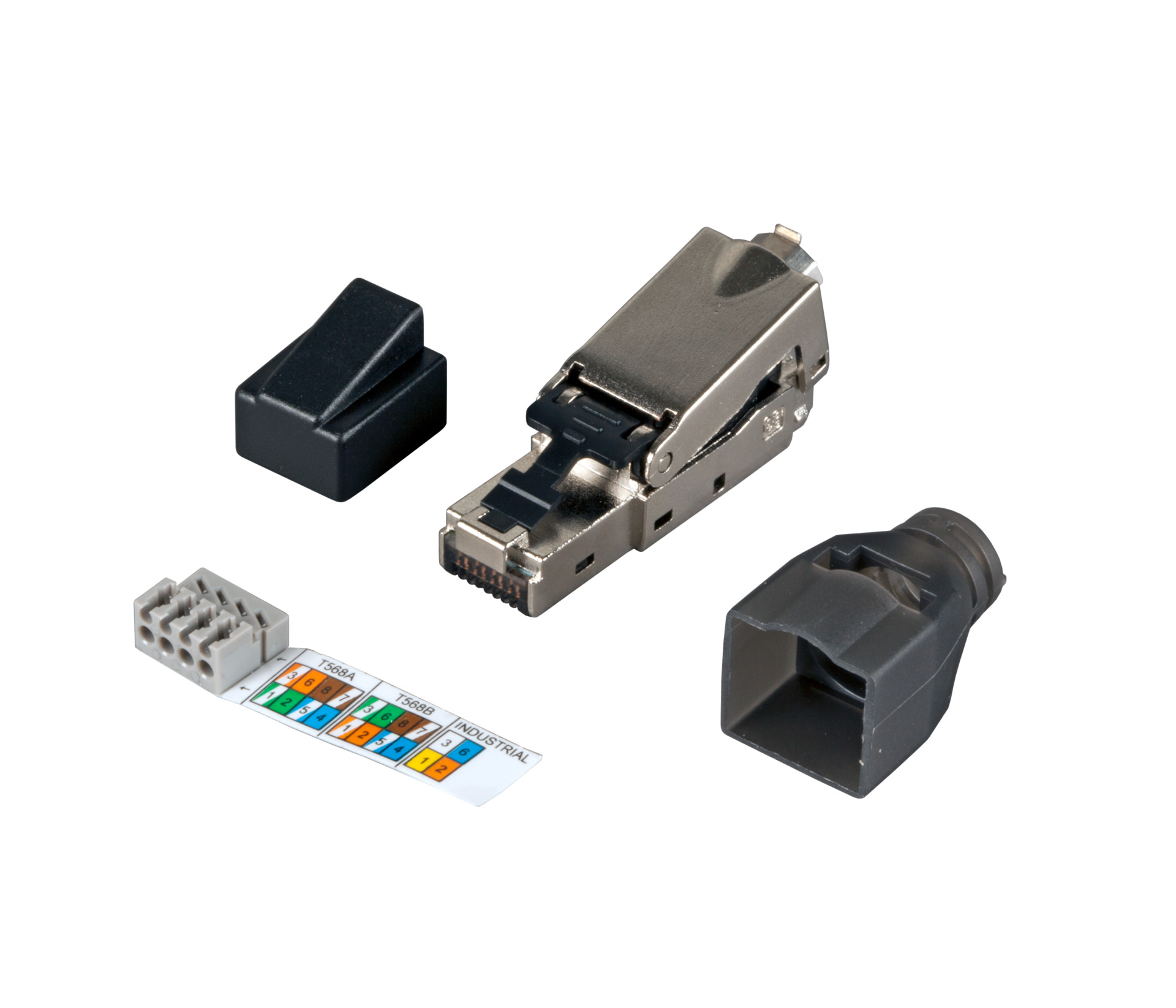 RJ45 Connector STP, Cat.6, Field-Plug