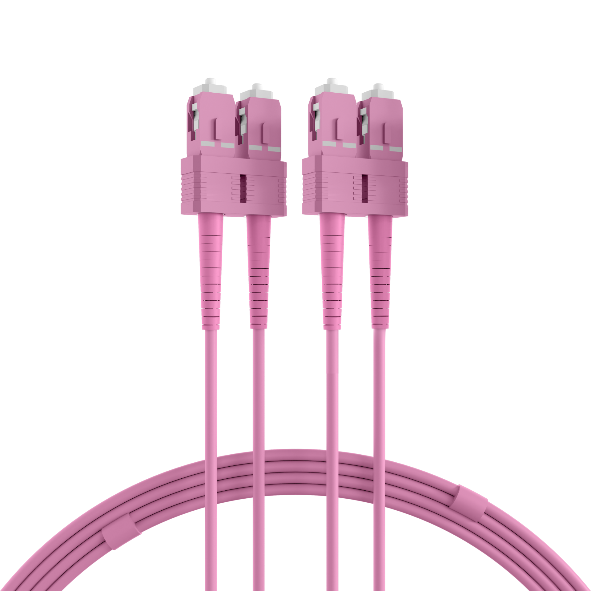Duplex Patchcable SC-SC OM4 0,5m LSZH 1,2mm heatherviolet