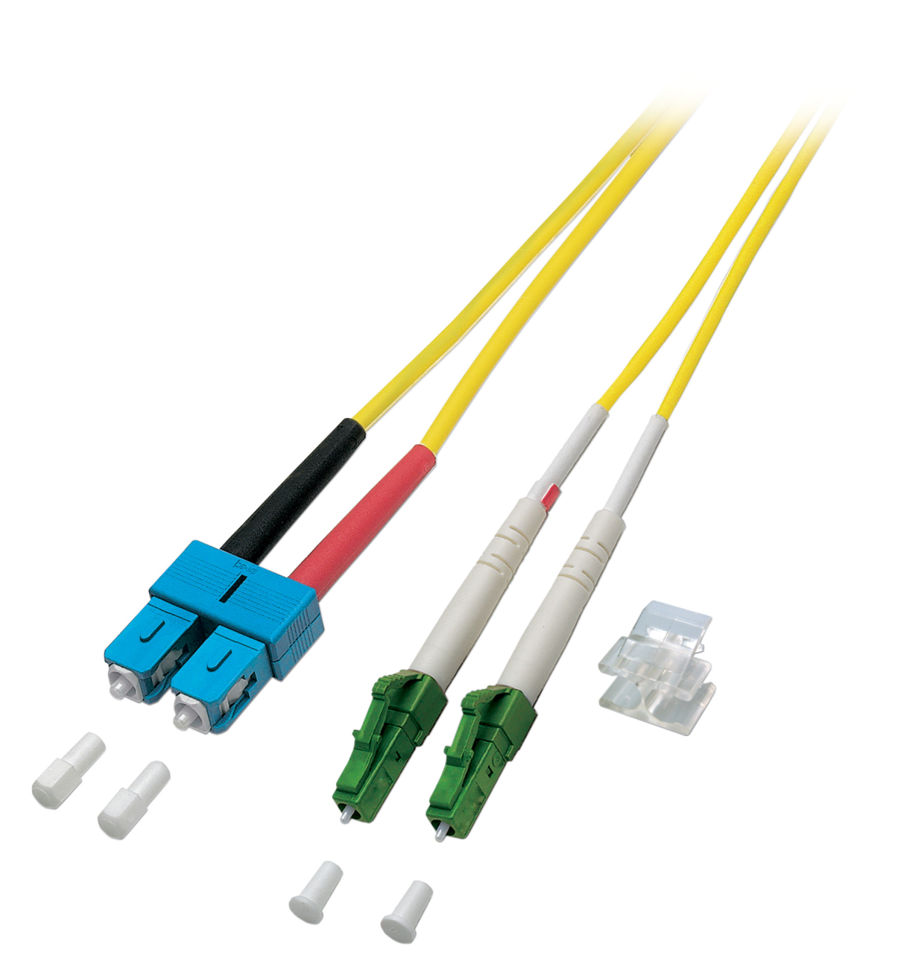 Duplex Patchcable LC/APC-SC OS2 G652D 2m LSZH 2mm yellow