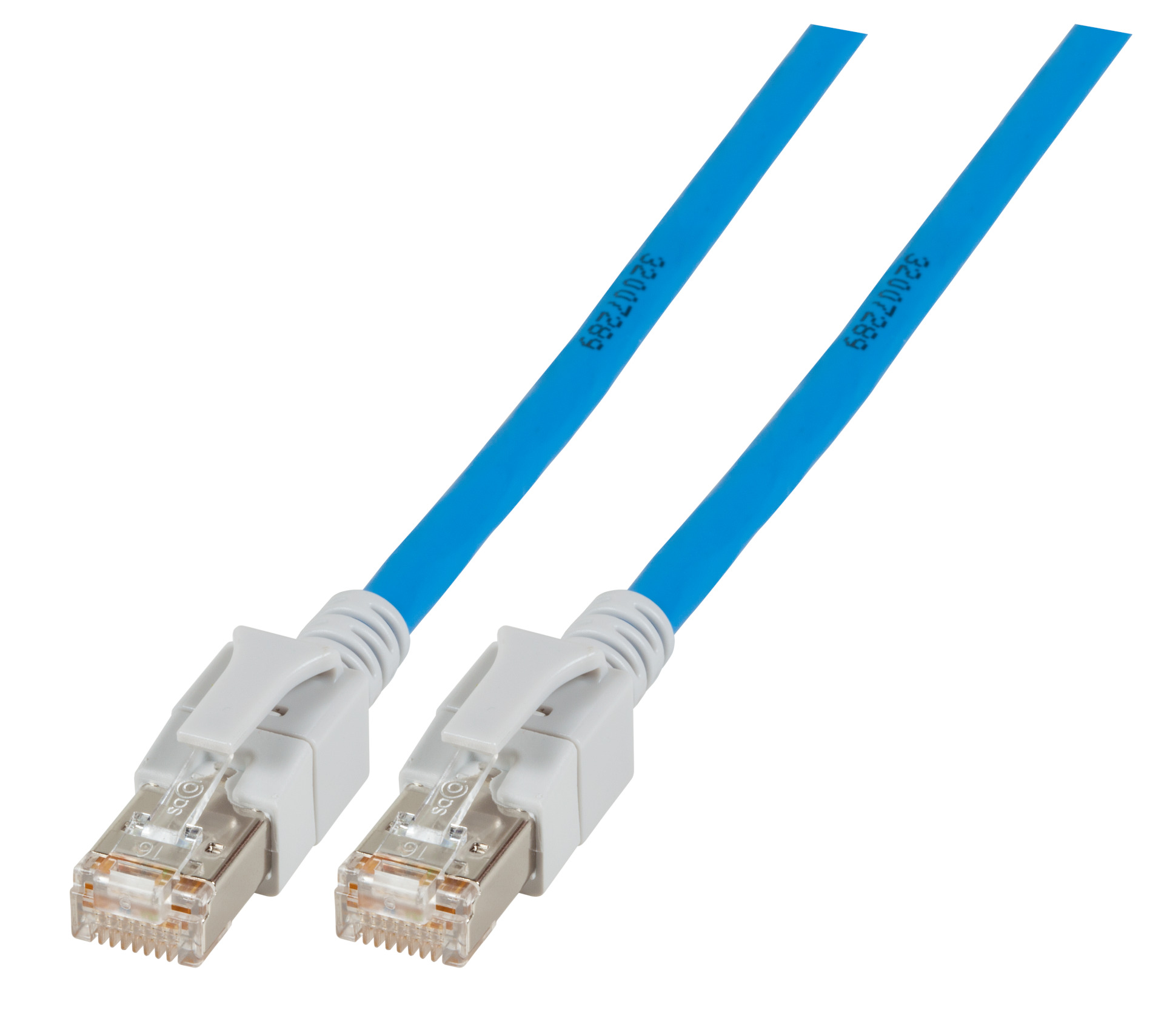RJ45 Patch cable S/FTP, Cat.6A, VC LED, 1.0m, blue