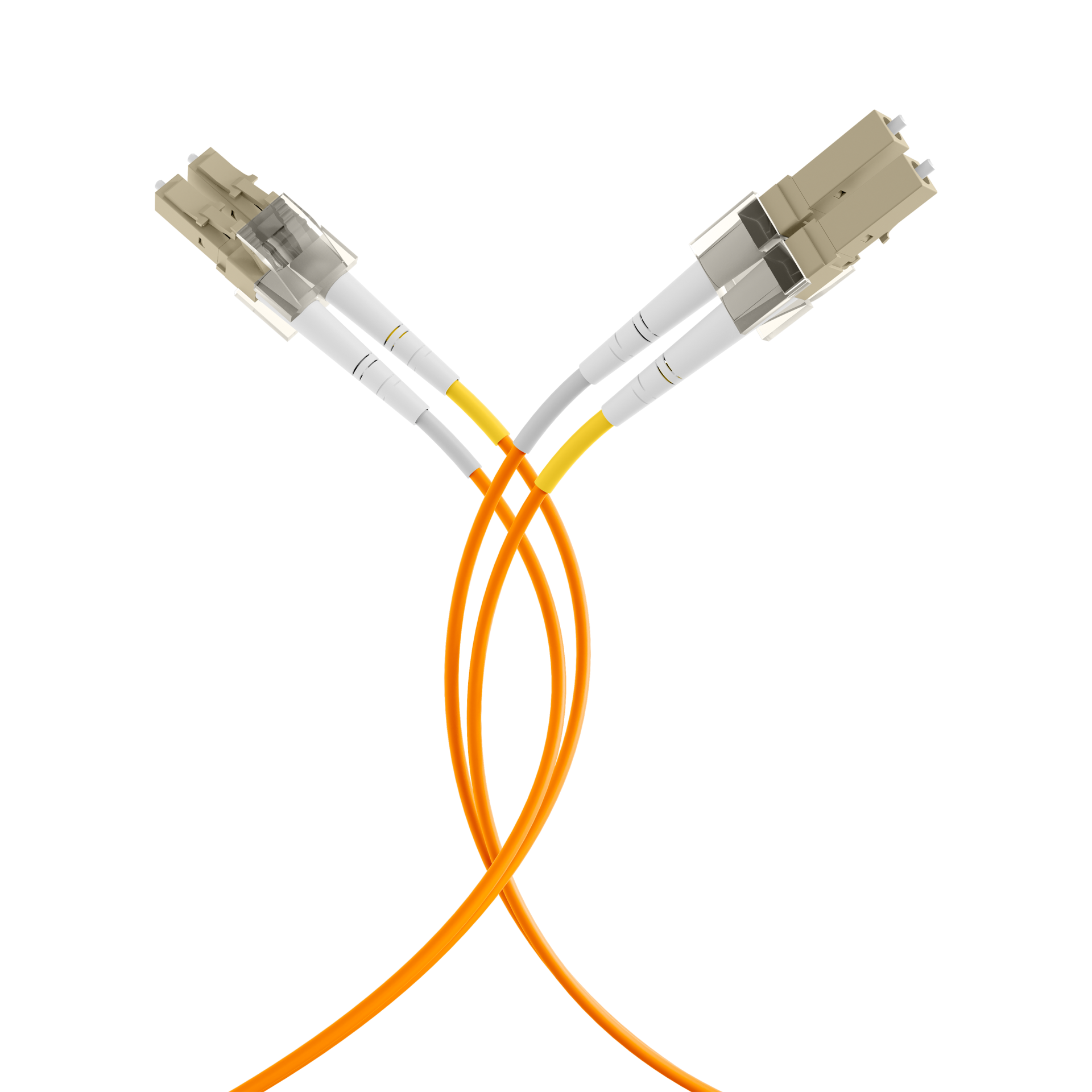 Duplex Patchcable Flat-Twin LC-LC OM2 25m LSZH 3x5mm orange