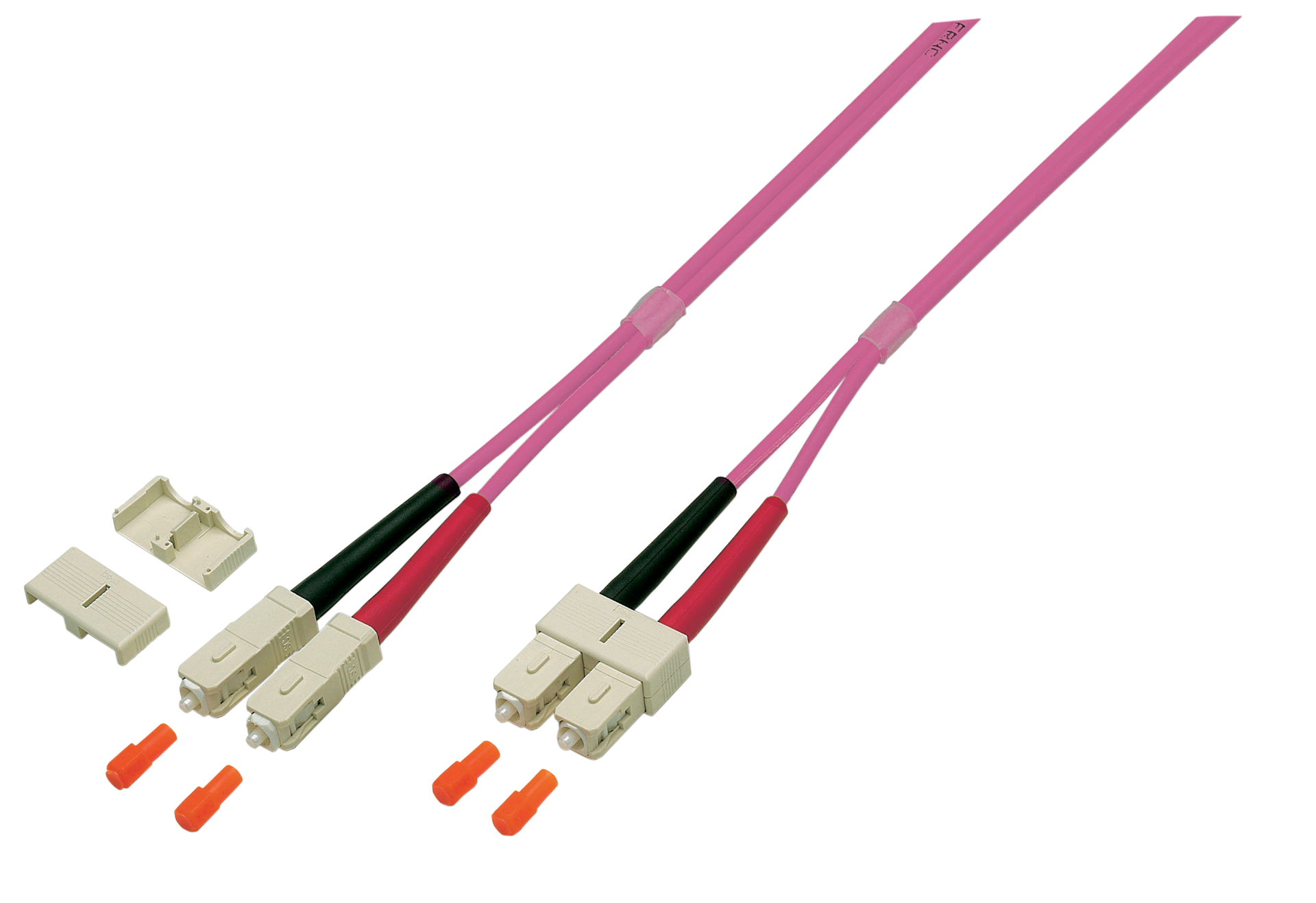 Duplex Patchcable SC-SC OM4 7,5m LSZH 3mm heatherviolet