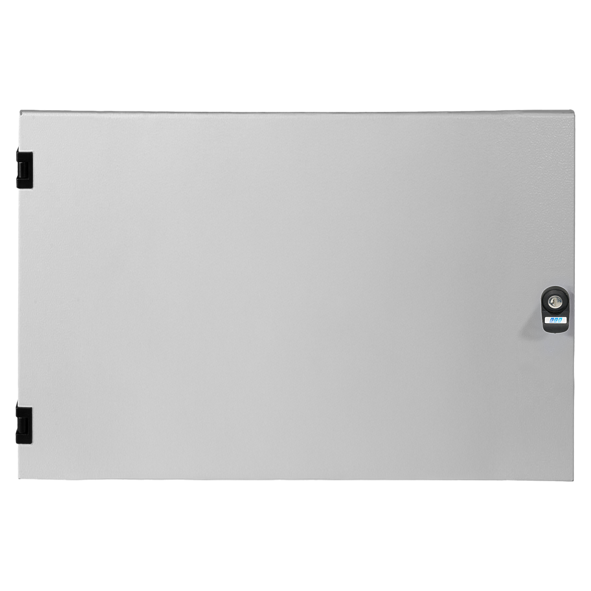 Front Door for Wall Housings 12U, Stahl, RAL7035