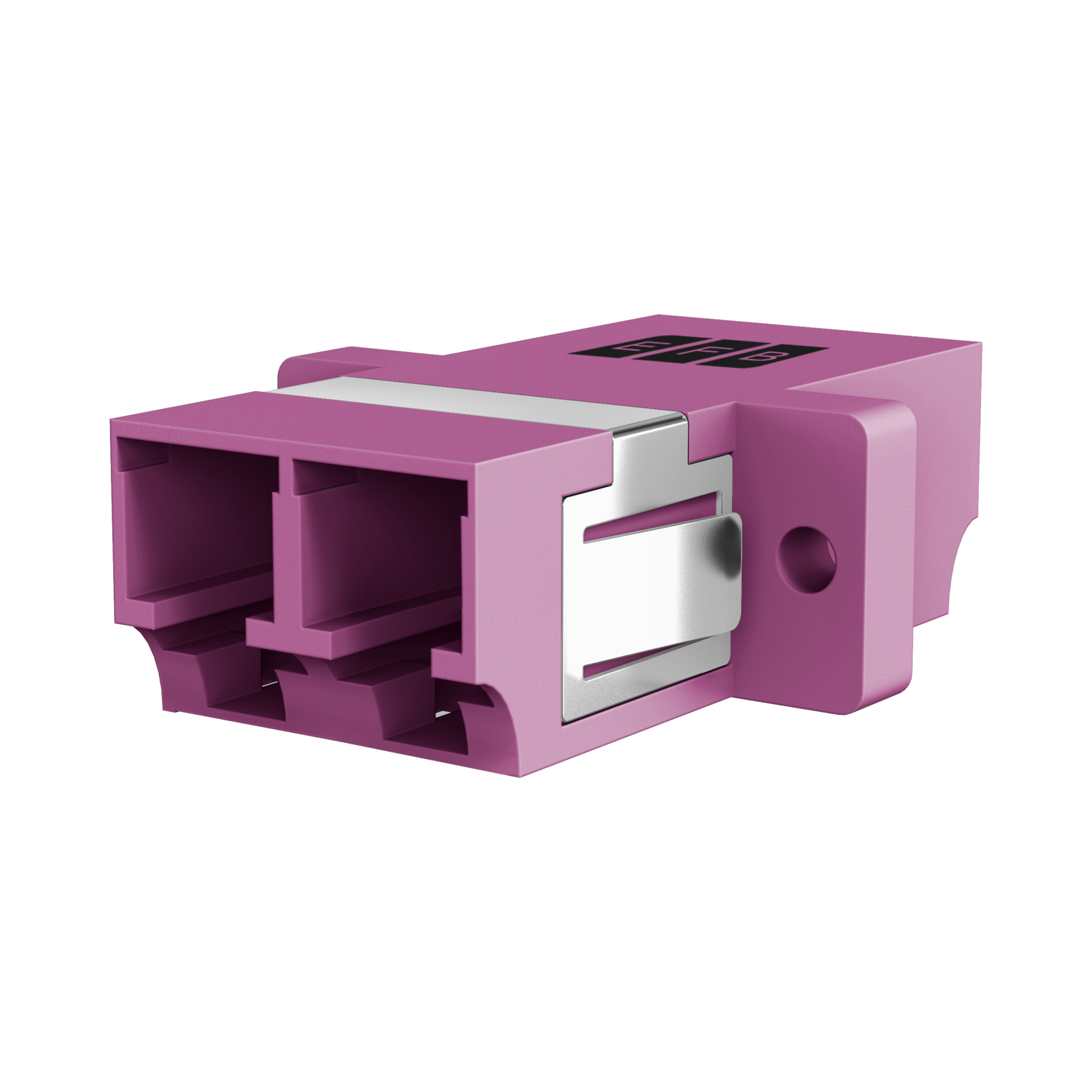Adapter  LC Duplex OM4 erica violet