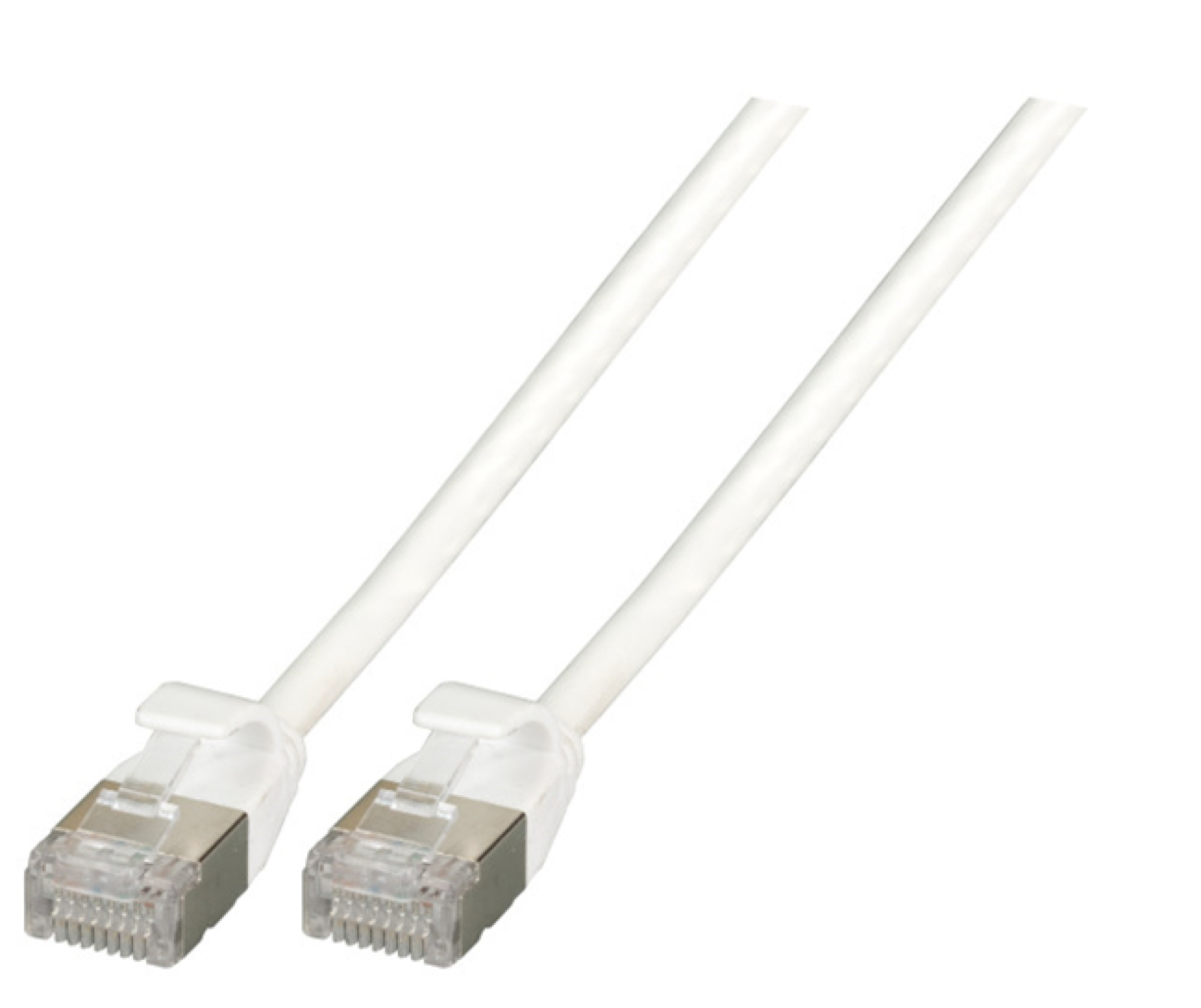 Patch Cable Slim Cat6A U/FTP LSZH White 0,5m OD = 4,5 mm  AWG32 7/0.08 BC
