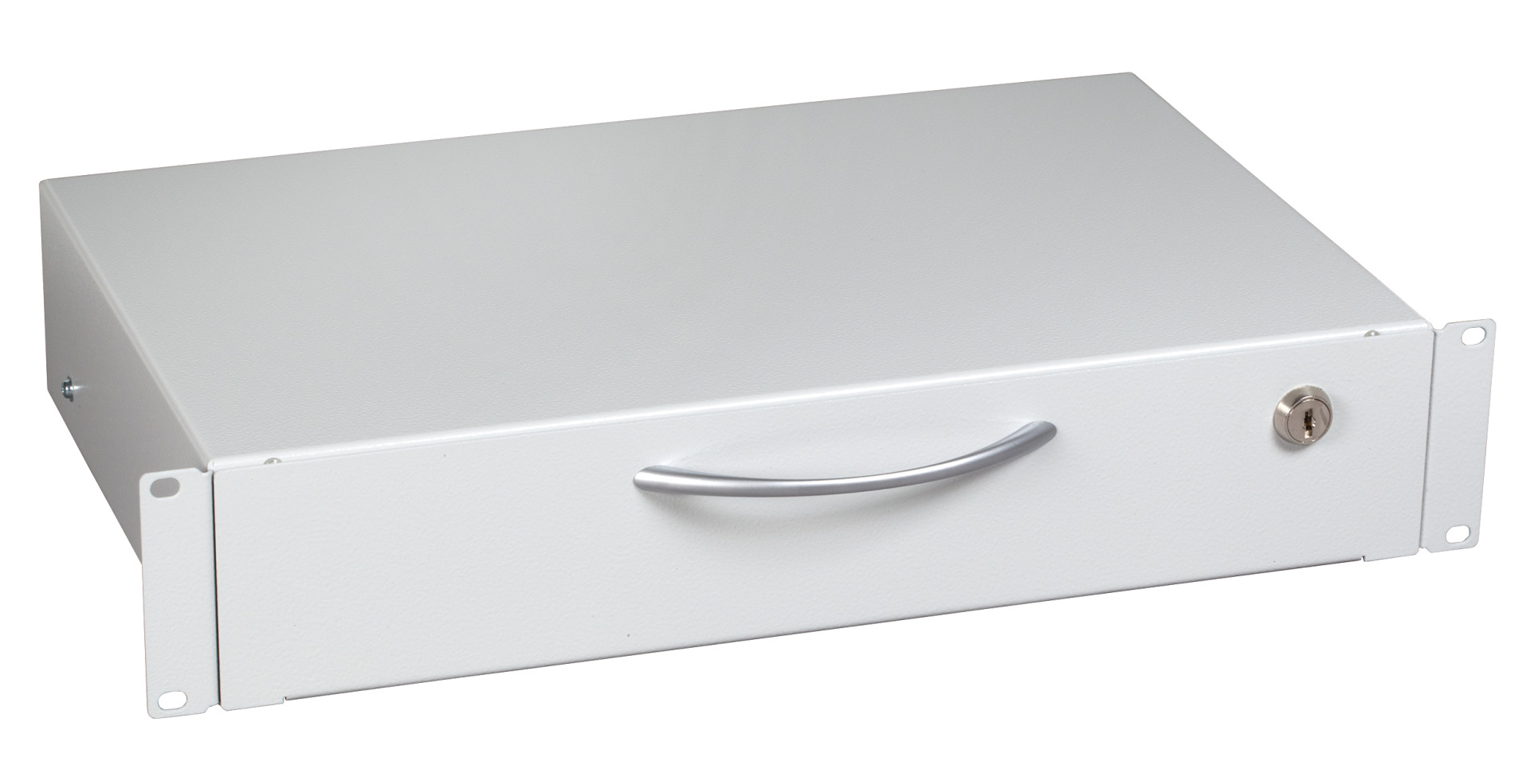 19" 3U Document Drawer, Lockable, RAL7035