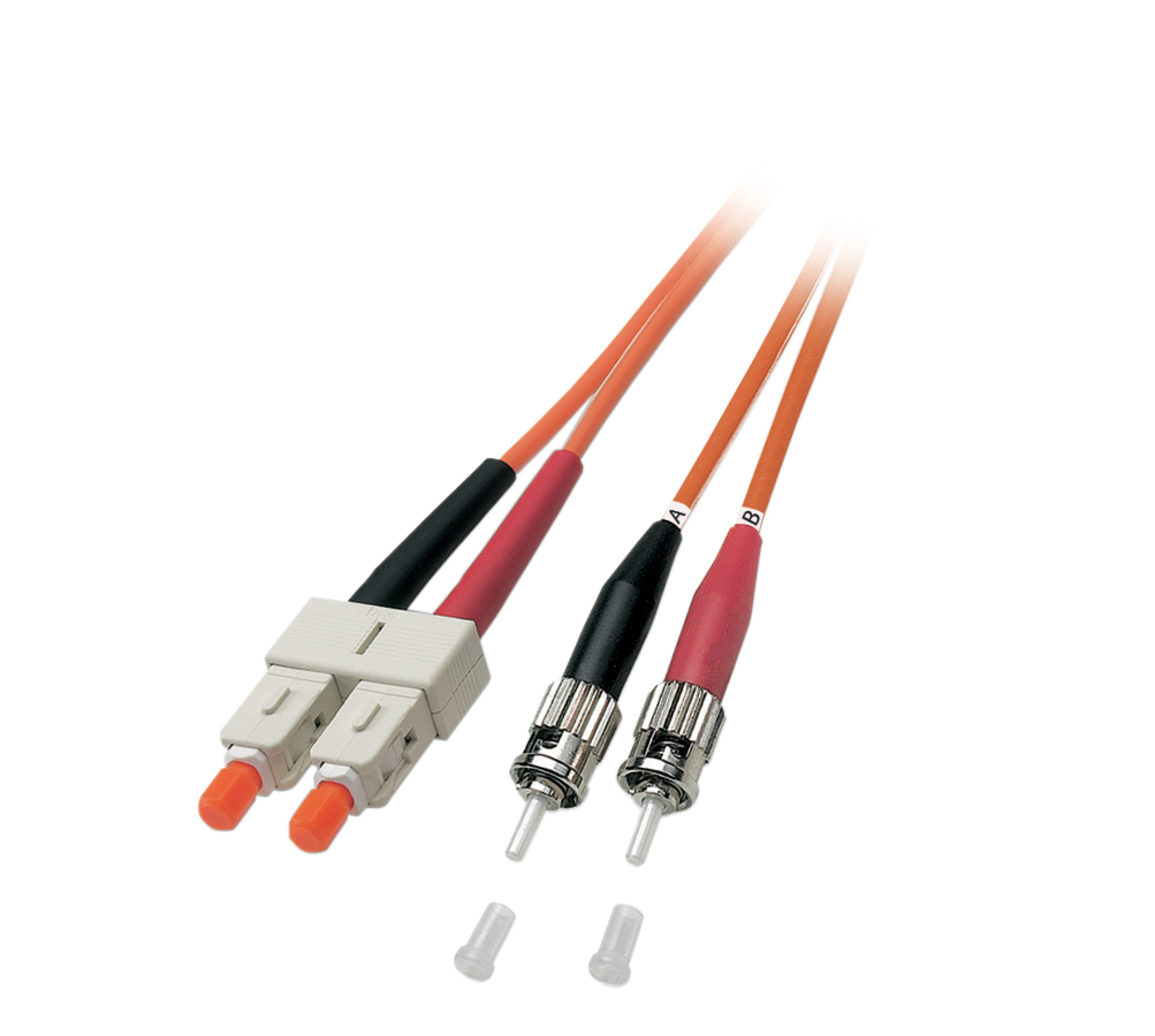 Duplex Jumper SC-ST 50/125µ, OM2, LSZH, orange, 3.0mm, 0.5m