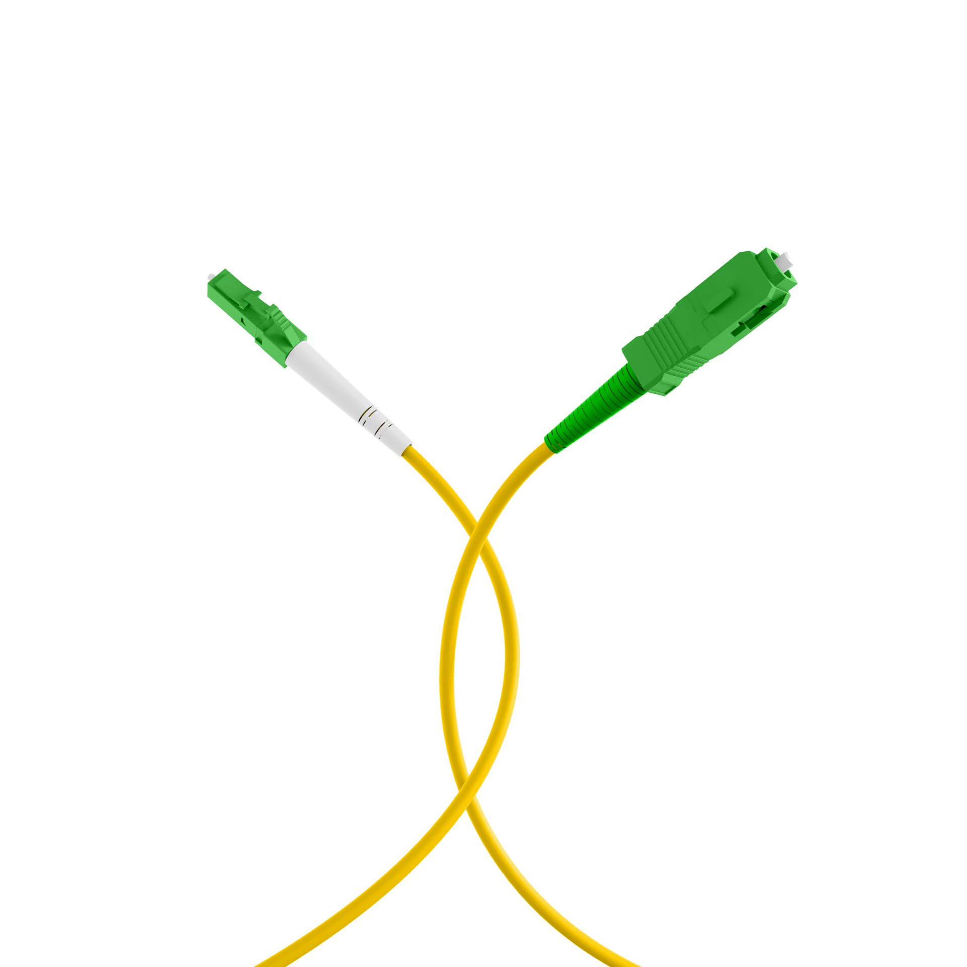 Simplex patch cable LC/APC-SC/APC OS2 G657A2 15m LSZH 2mm yellow