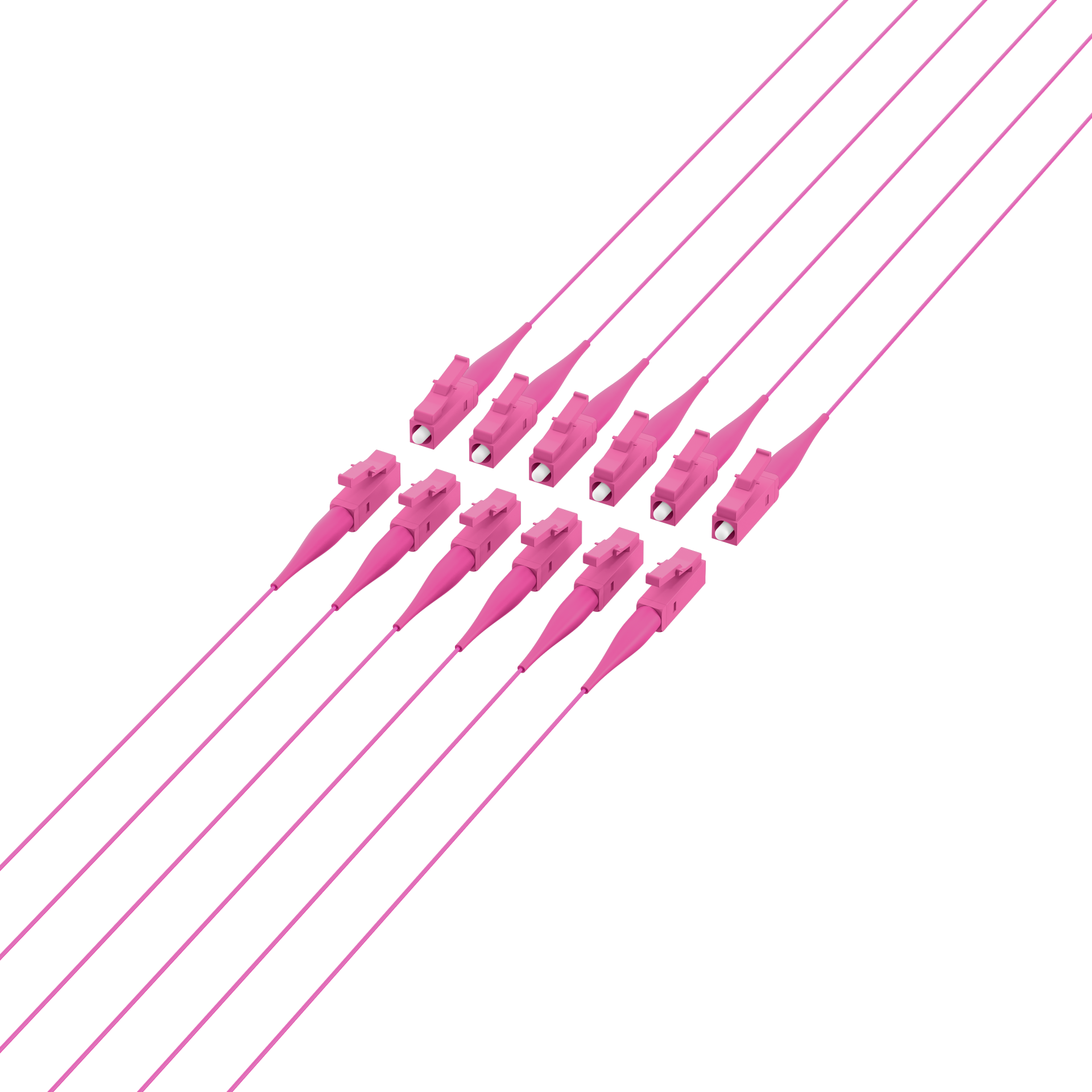 Fiber Pigtail LC OM4 -Heather violet 2m - 1 piece