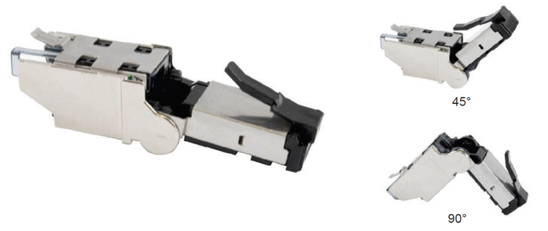 RJ45 connector Cat.6A shielded, rotatable, tool-free field-assembly