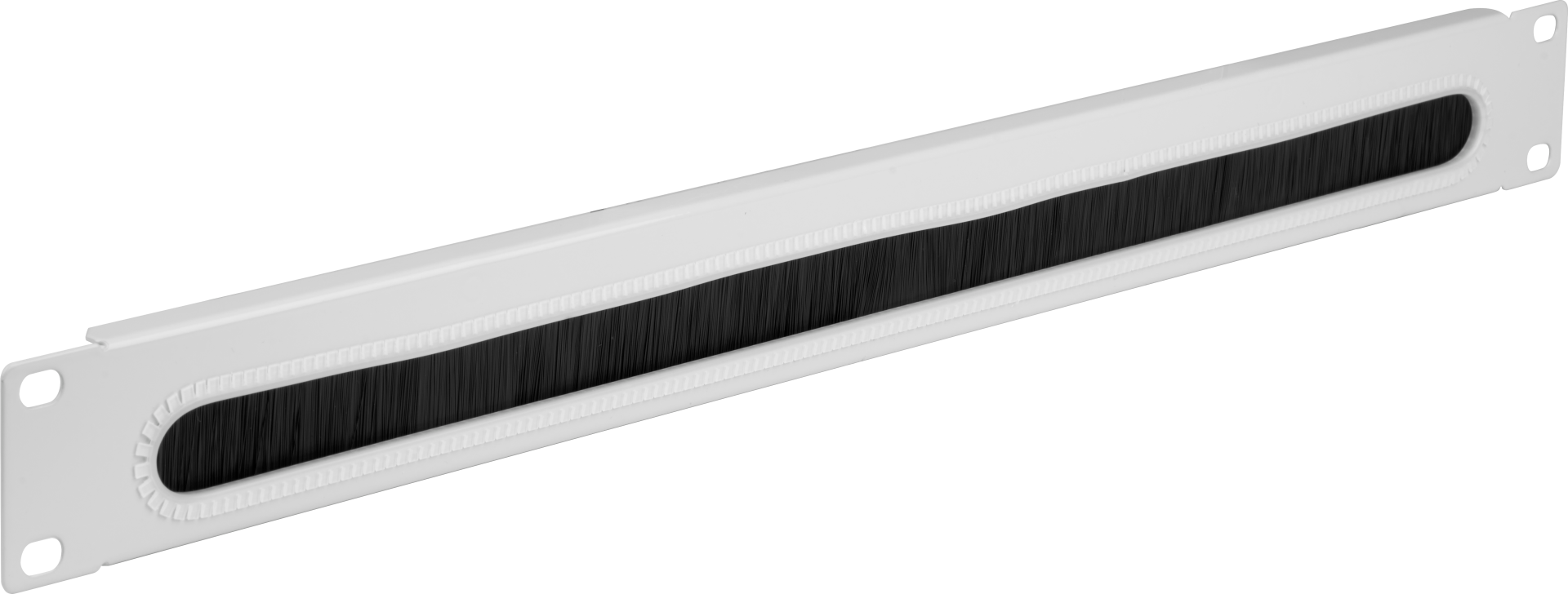 19" 1U Cable Routing Panel with Brush, RAL7035