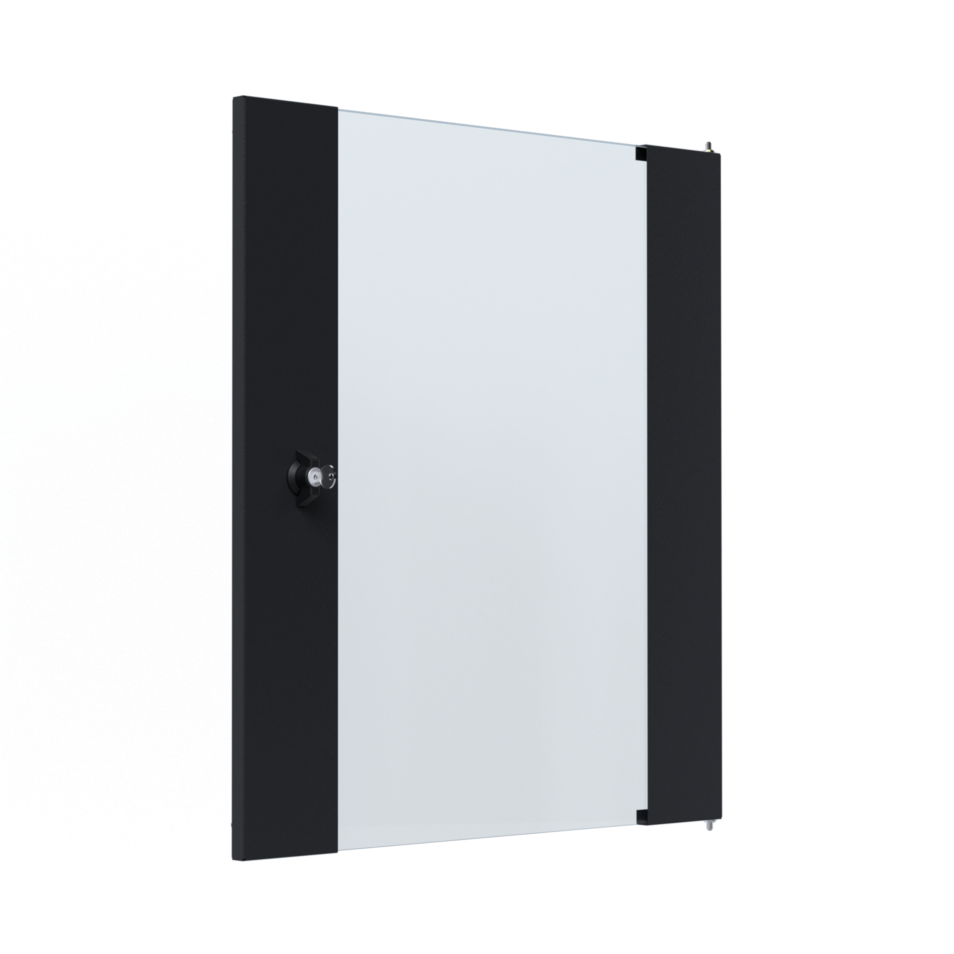 Wall X-Rack Glass door 15U black RAL9005 3/3