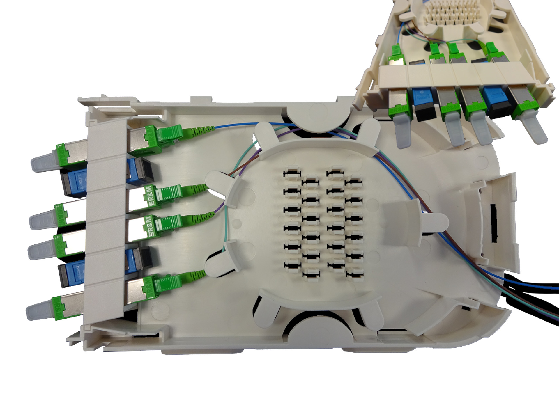 FTTH Module for FTTH-BGT, 12 Port LC/APC with OS2 ceramic adapter
