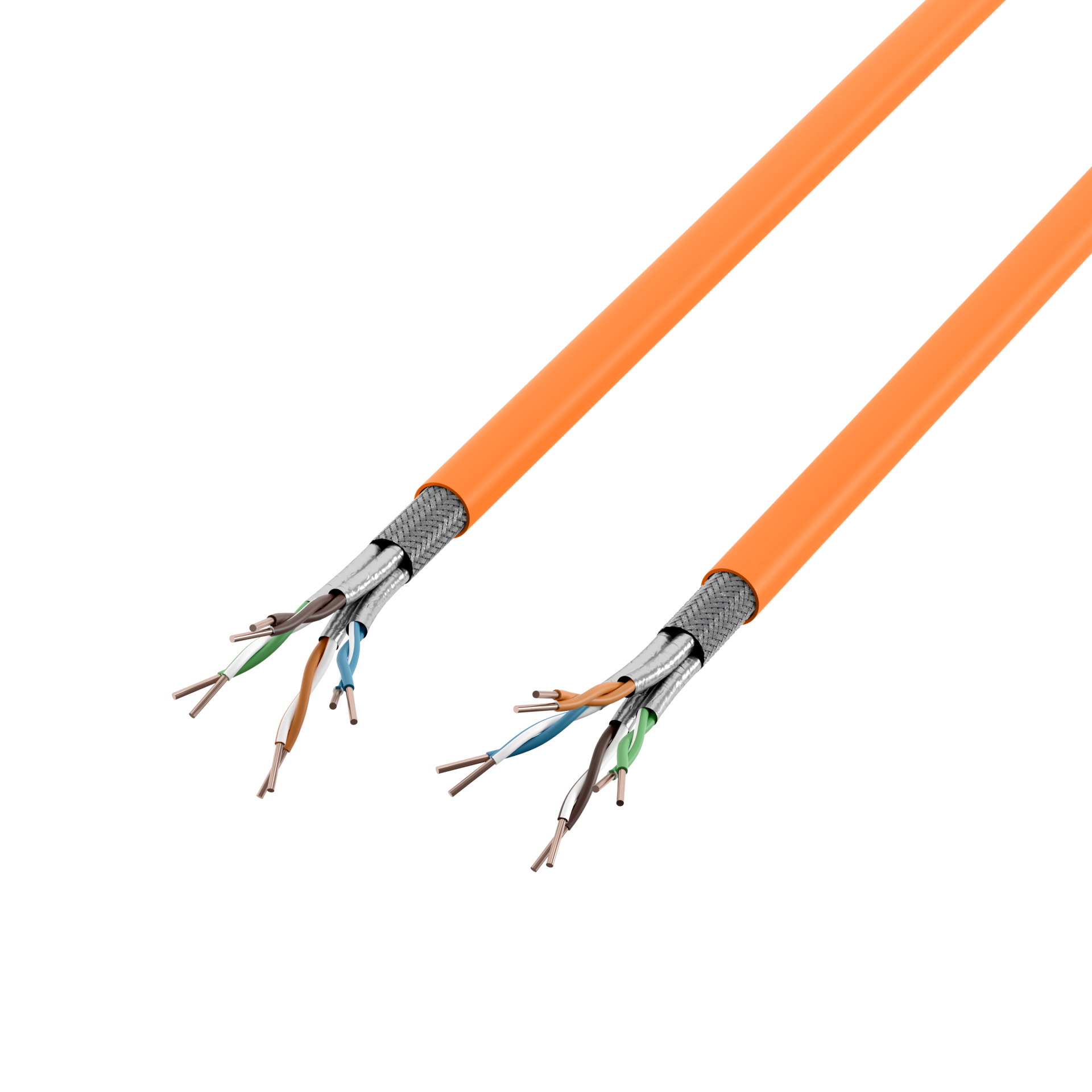 INFRALAN® Cat.7 1000 AWG23, S/FTP 4P CPR Cca orange, 500