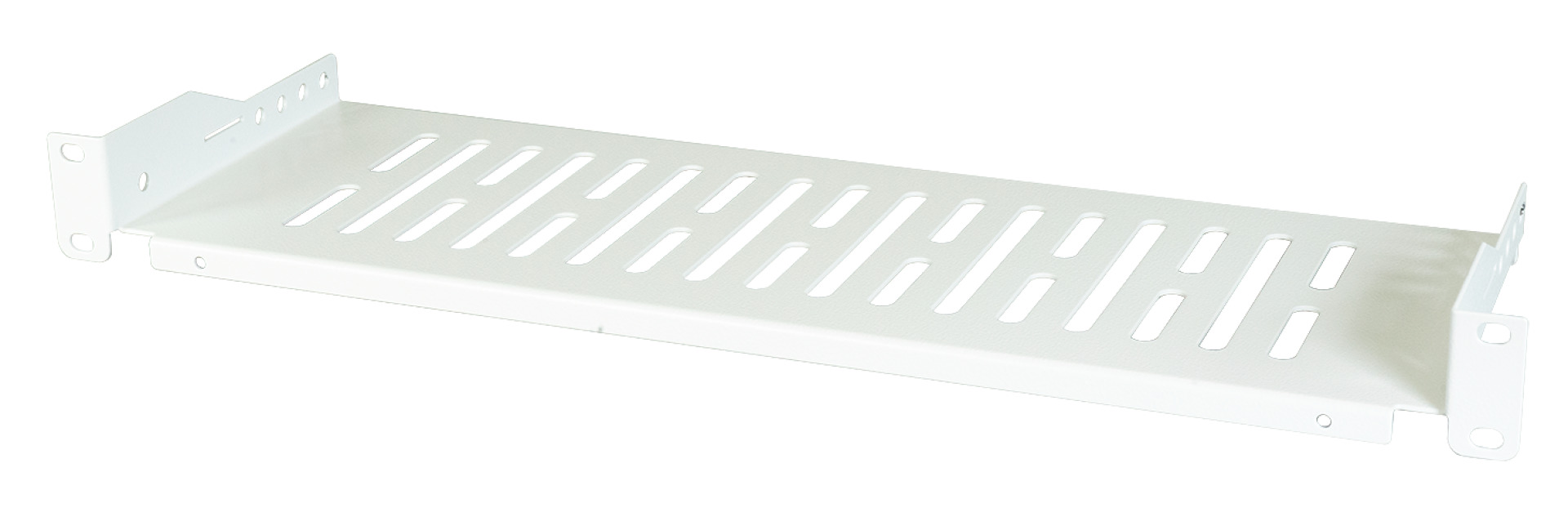 19" 1U Shelf, Depth 250 mm, Max. Load 10 kg, RAL7035