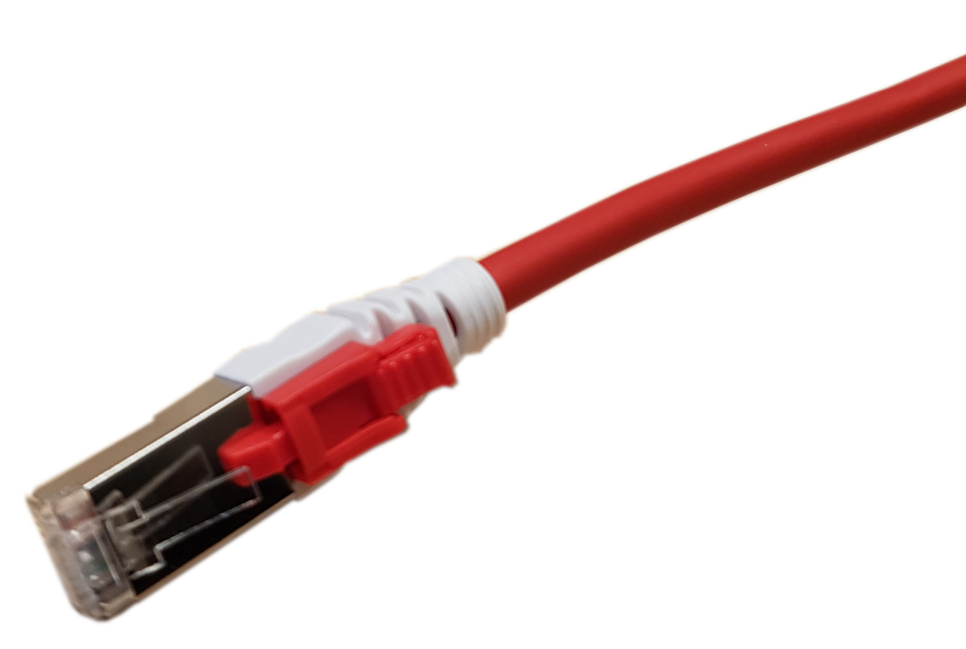 Patch Cable Cat.6A S/FTP LSZH Red lockable 1mtr.